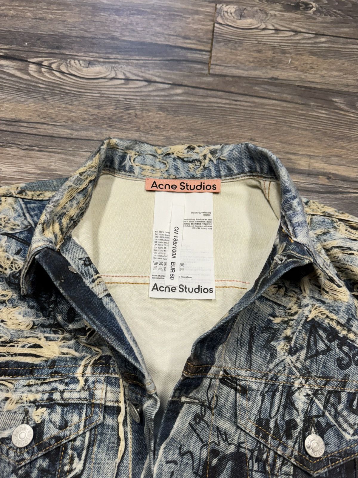Acne Studios Acne Studios Trompe Torn Scribble Jacket Size US M / EU 48-50 / 2 - 5 Thumbnail