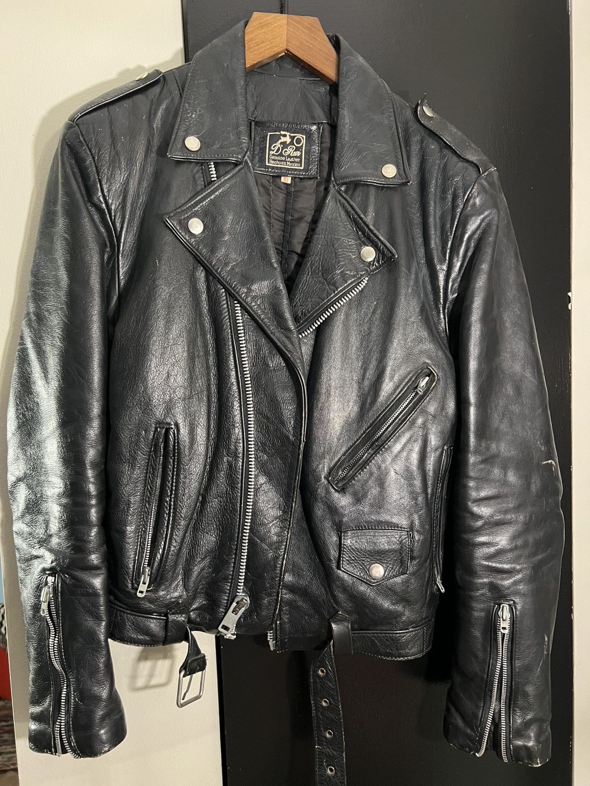 Vintage Black Vintage Leather Jacket Size xs Size US XS / EU 42 / 0 - 1 Thumbnail