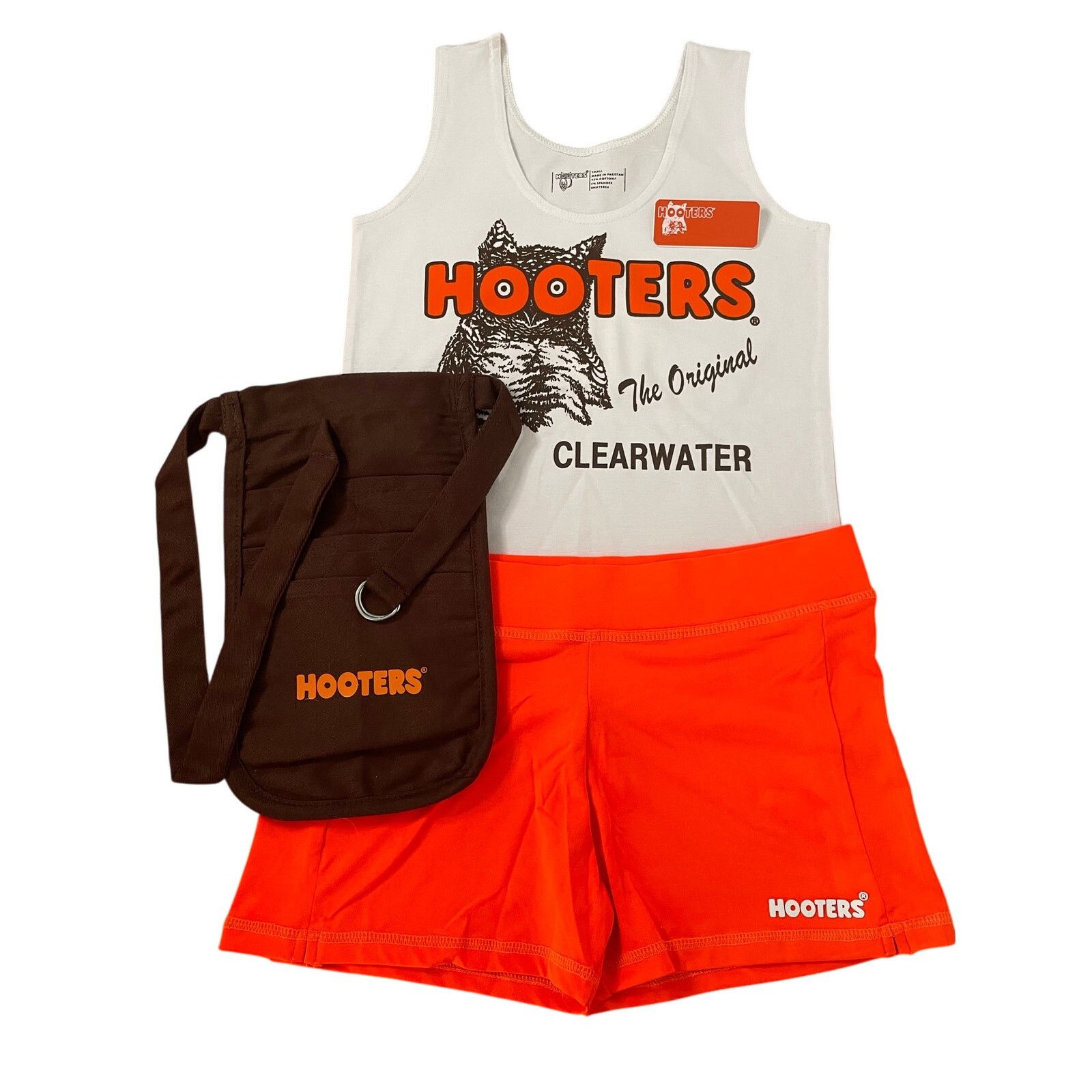 Other New Hooters Uniform Tank Shorts Pouch Tag Socks hose Sm/Med Size S / US 4 / IT 40 - 4 Thumbnail