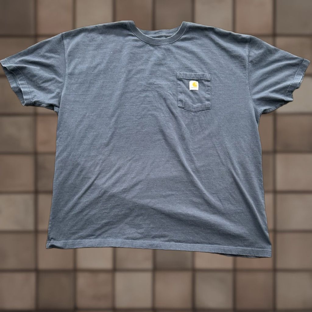 Carhartt Carhartt T-Shirt Men 3XL Cotton Blue Short Sleeve Crew Neck Pocket Workwear Outdoors Logo Regular Visually All Seasons Size US XXL / EU 58 / 5 - 1 Thumbnail