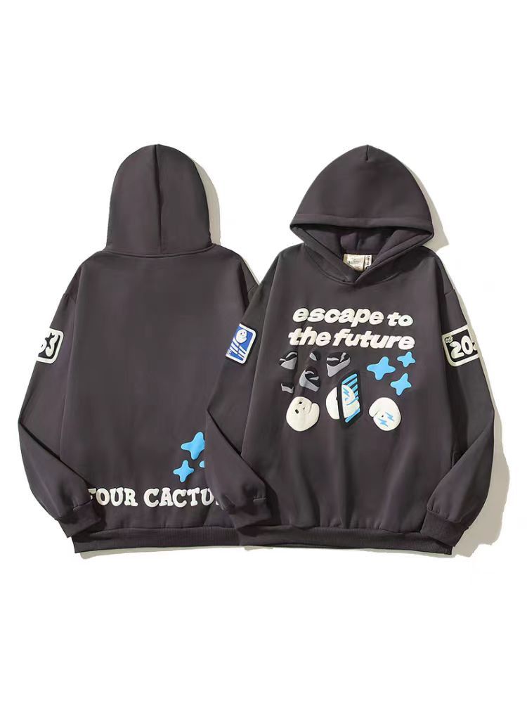 Japanese Brand × Vintage Street Retro Fun Print Loose Casual Hooded Sweatshirt Size US XL / EU 56 / 4 - 1 Thumbnail