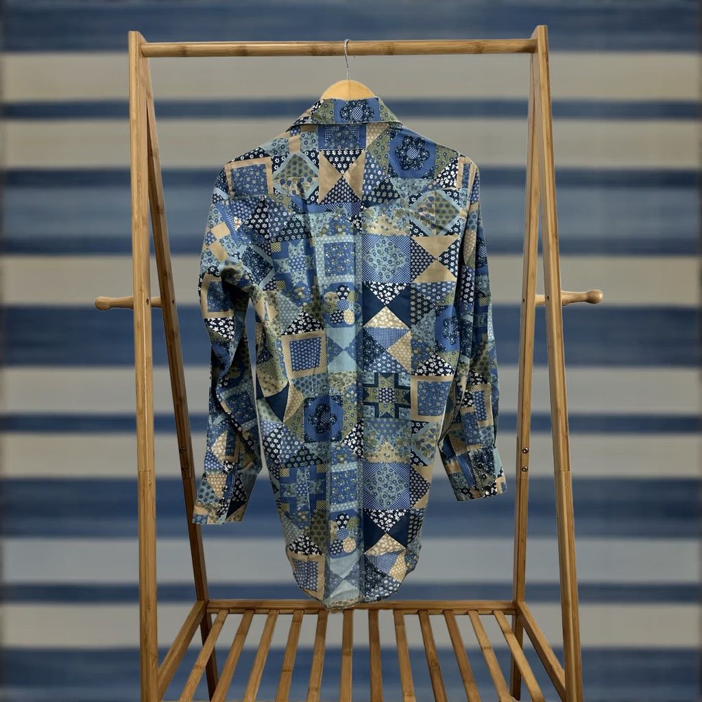 Wrangler VTG Wrangler Rockabilly Floral Patchwork Pearl Snap Western Shirt L Multicolor Mens 60s 15-33 Size US L / EU 52-54 / 3 - 1 Thumbnail