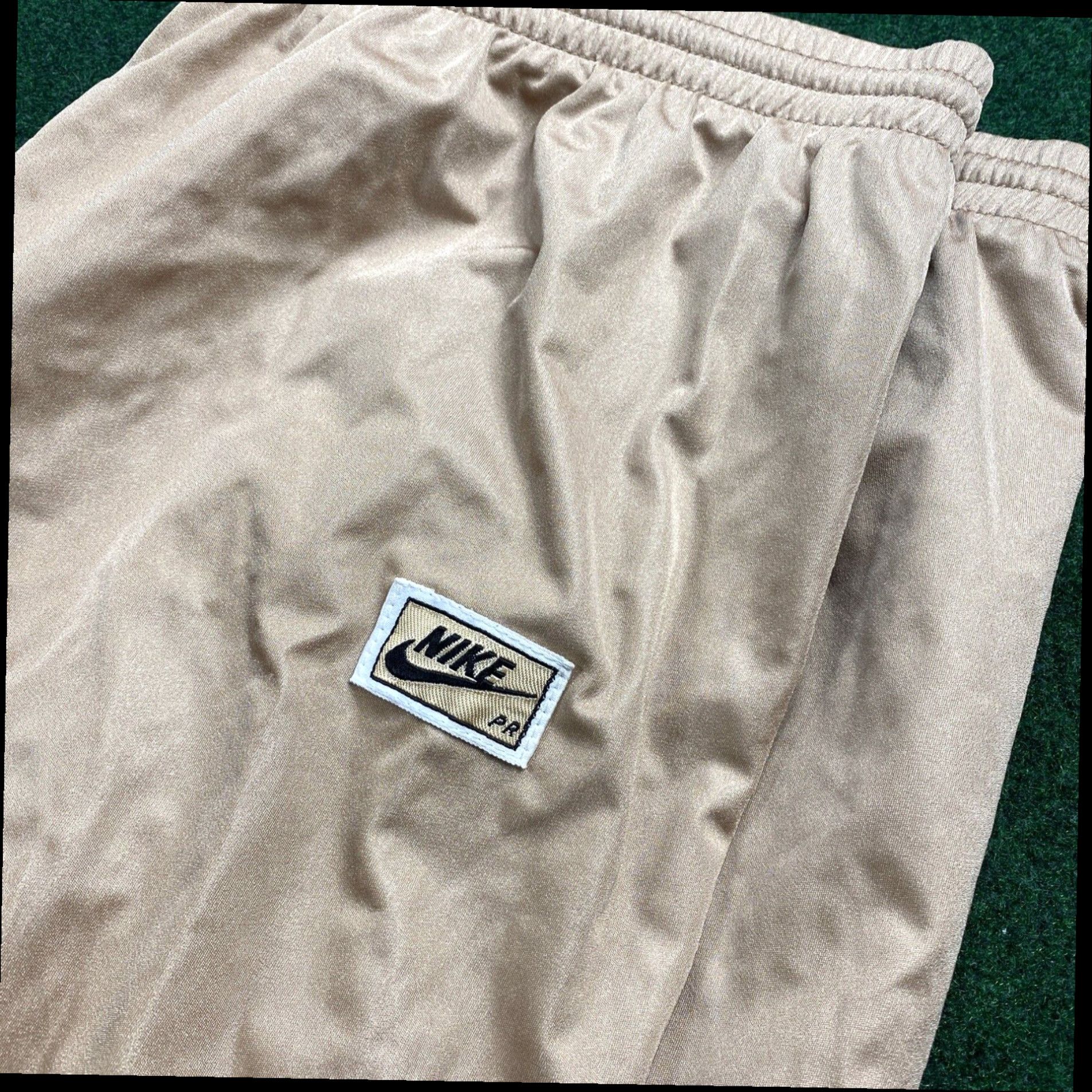 Nike 90s 80s Vintage Mens NIKE PR Tracksuit Jogger Pants Zip Gold Nylon XL Mens Rare Size 46R - 2 Thumbnail