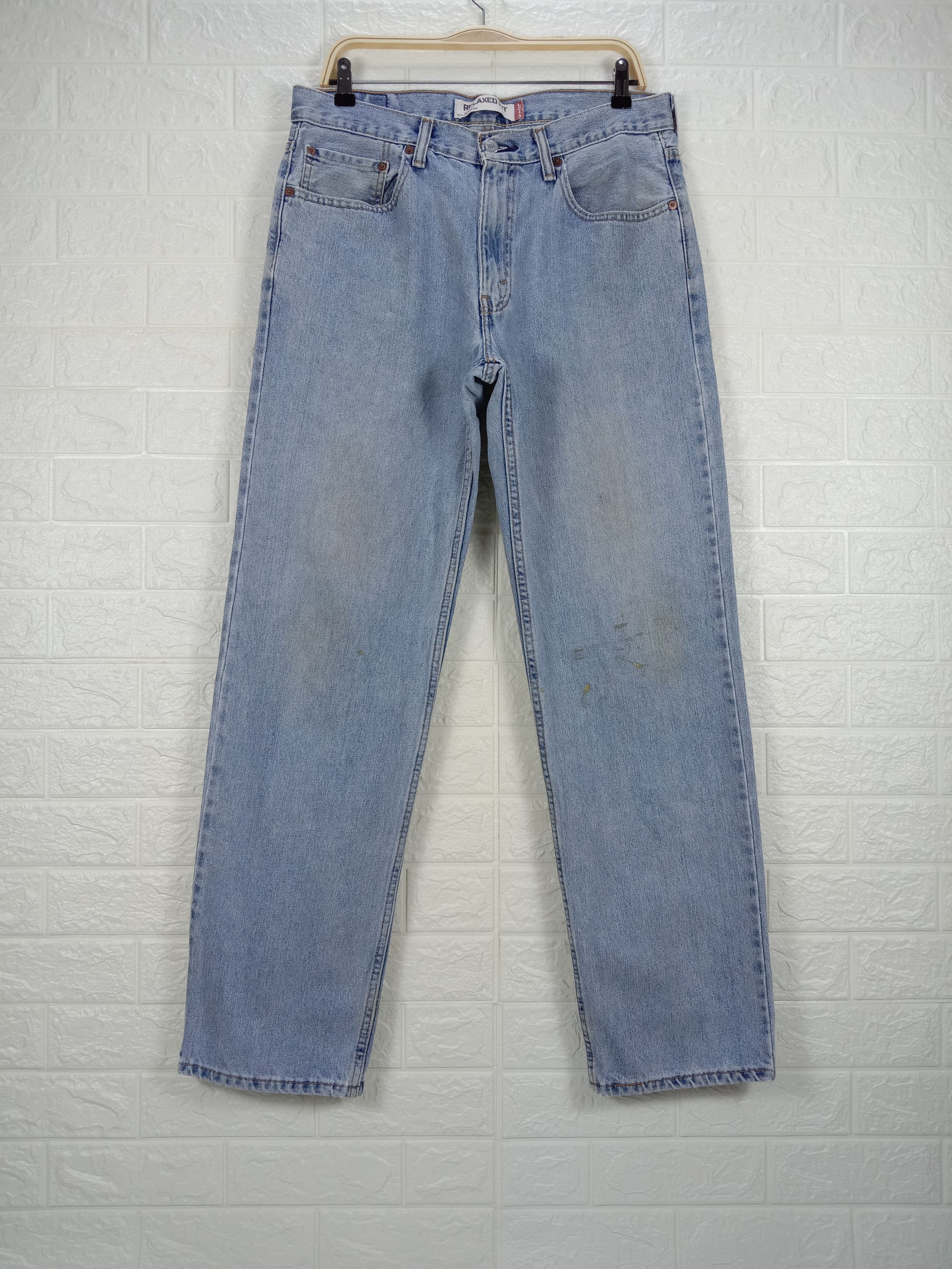 Levi's Vintage Levi's 550 Jeans Relaxed Fit Light Wash Denim Size US 33 - 1 Thumbnail