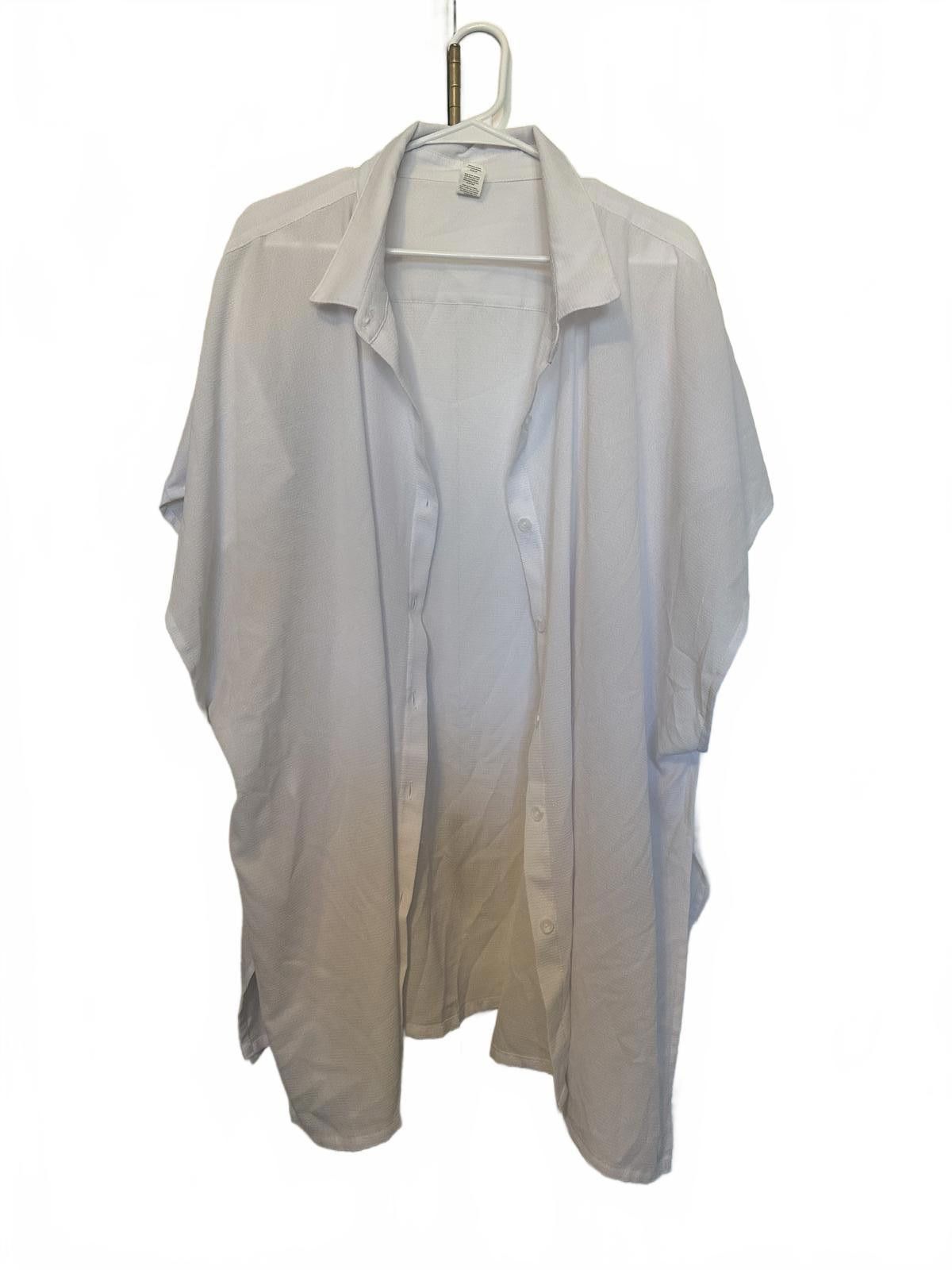 Designer Freshwater Women's Oversized Button-Up Shirt - Size 2X Size ONE SIZE - 2 Thumbnail