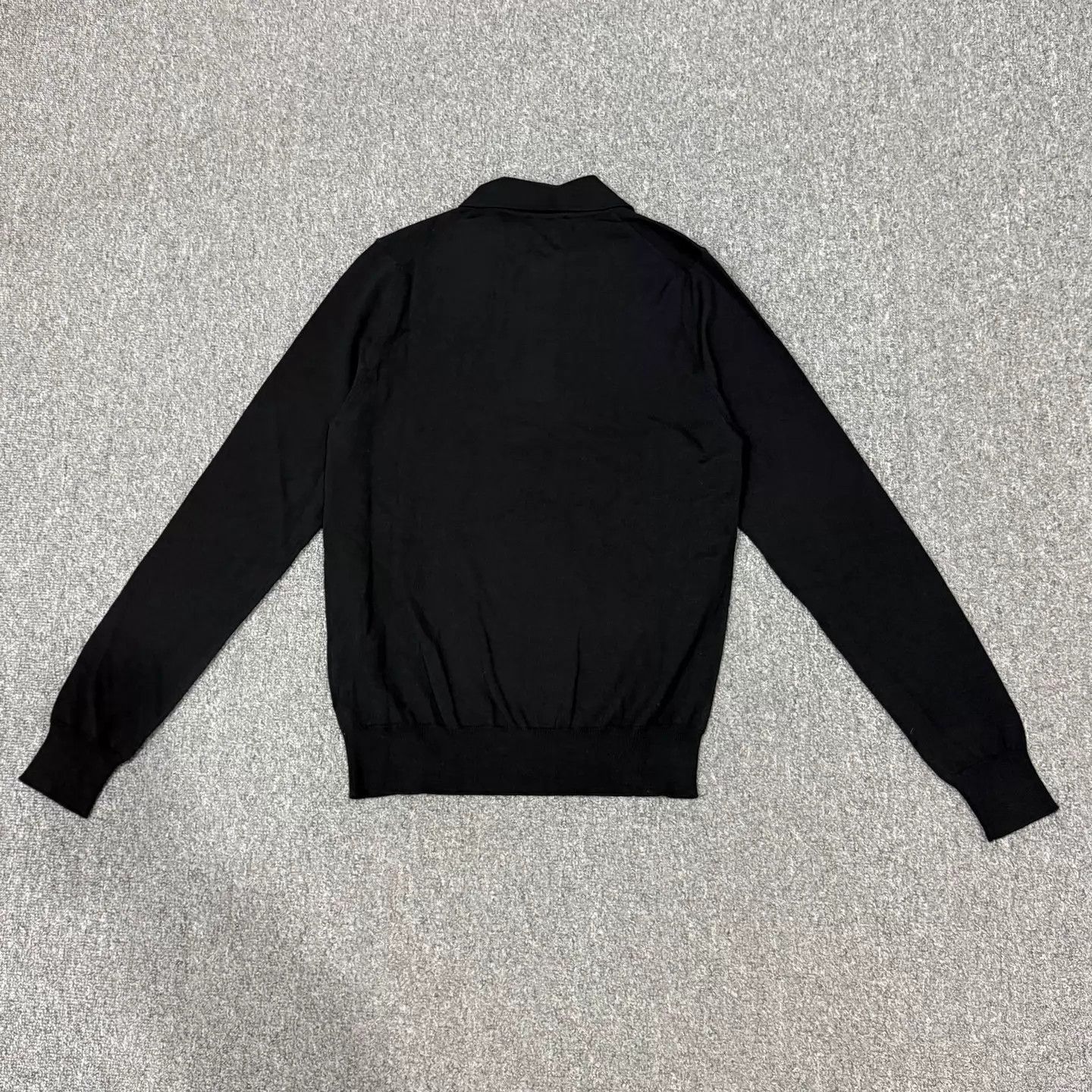 Prada Prada Black Long-Sleeve Knit Polo New with tags 44 Size M / US 6-8 / IT 42-44 - 3 Thumbnail