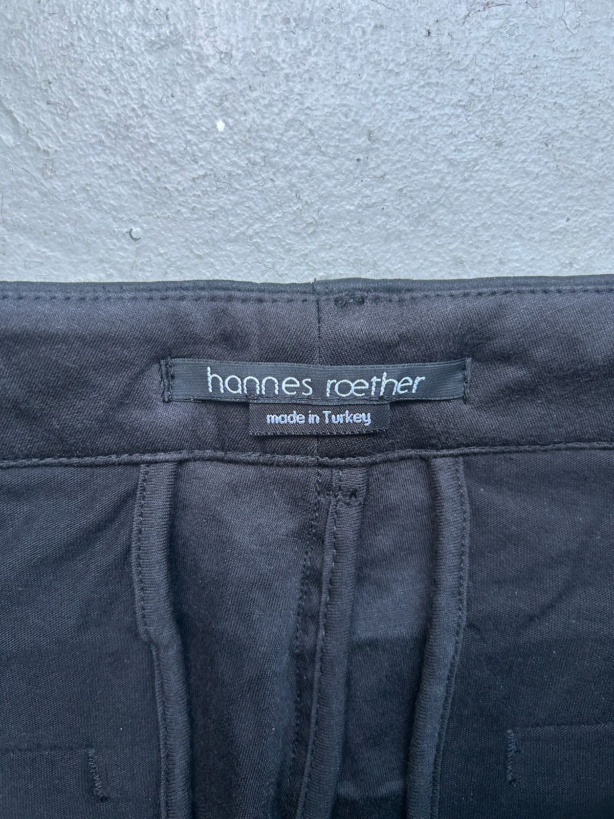 hannes roether Hannes Roather Cotton Poly Blend Black Trousers Size US 33 - 4 Thumbnail