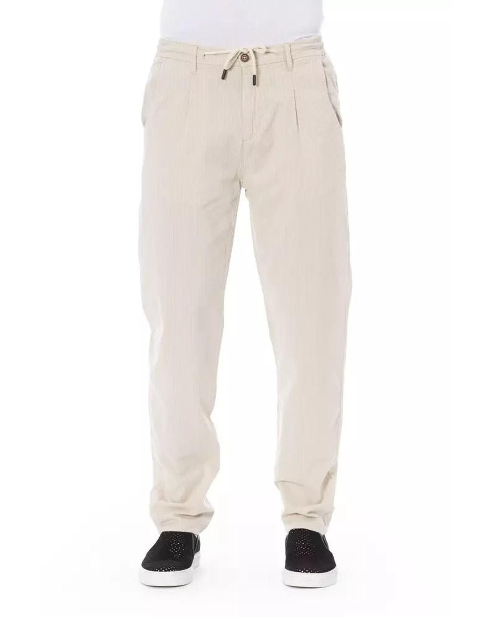 image of Baldinini Drawstring Chino Trousers in Beige, Men's (Size 40)