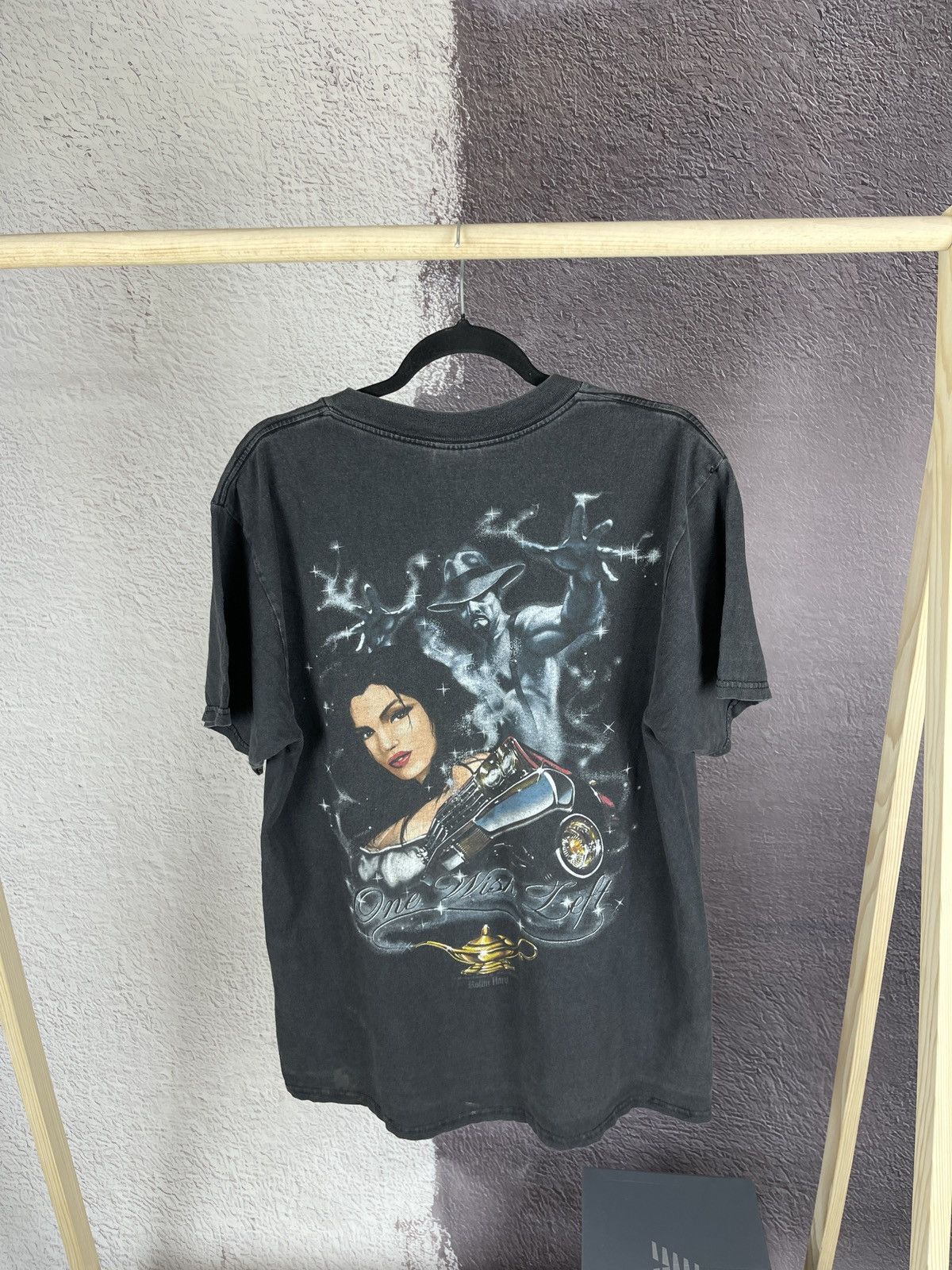 Band Tees × Vintage Tultex vintage 90s Rollin Hard One wish left band tee shirt Size US L / EU 52-54 / 3 - 1 Thumbnail