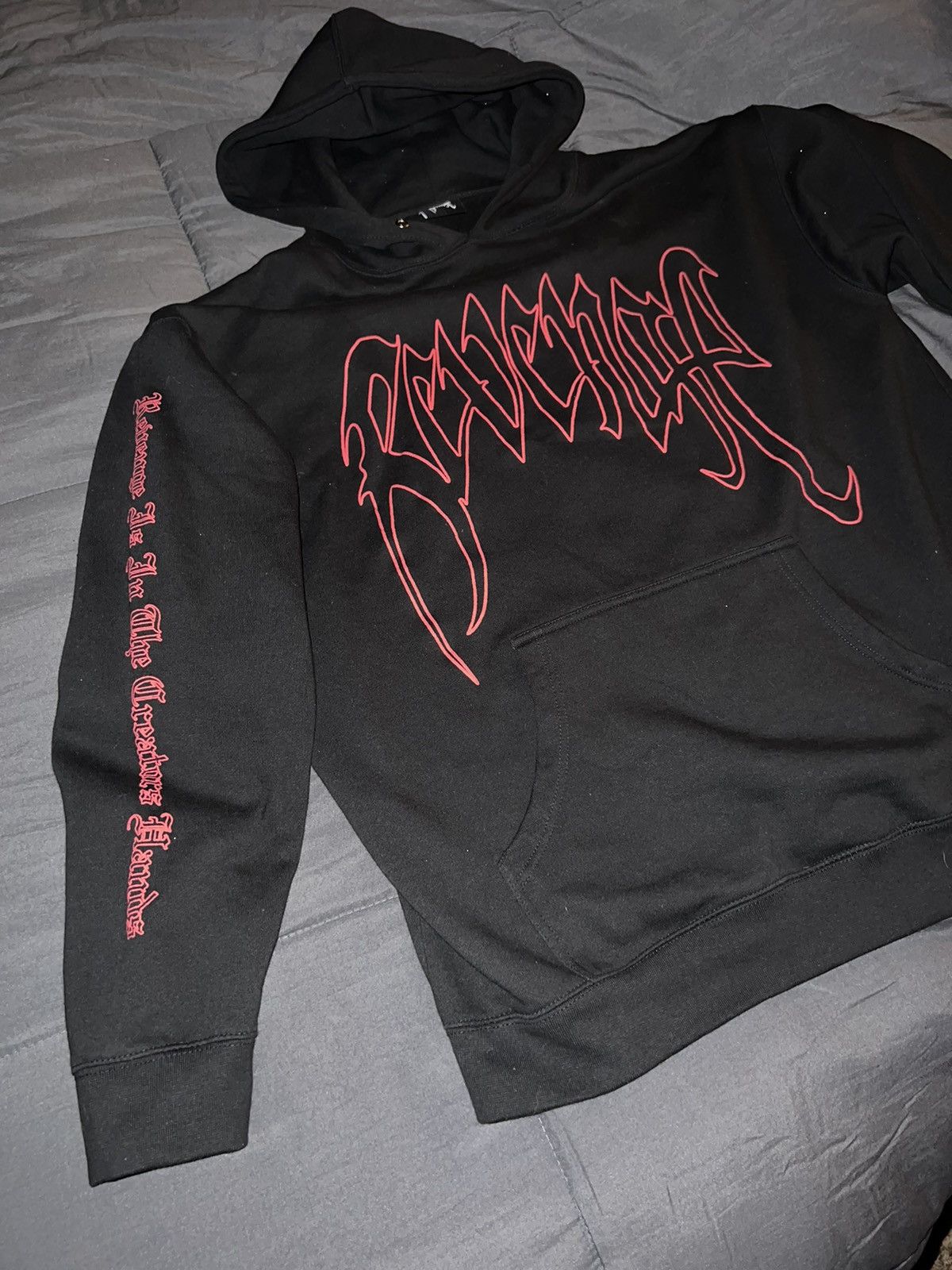 image of Revenge Red Outline Hoodie in Black, Men's (Size XL)