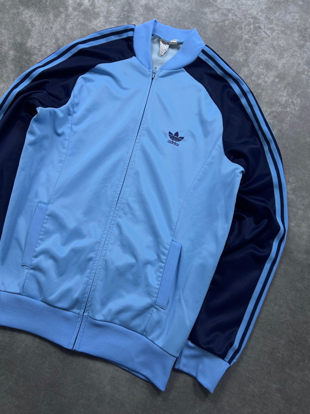 Adidas Adidas Light Blue Track Jacket made in france vintage adidas Size US L / EU 52-54 / 3 - 6 Thumbnail