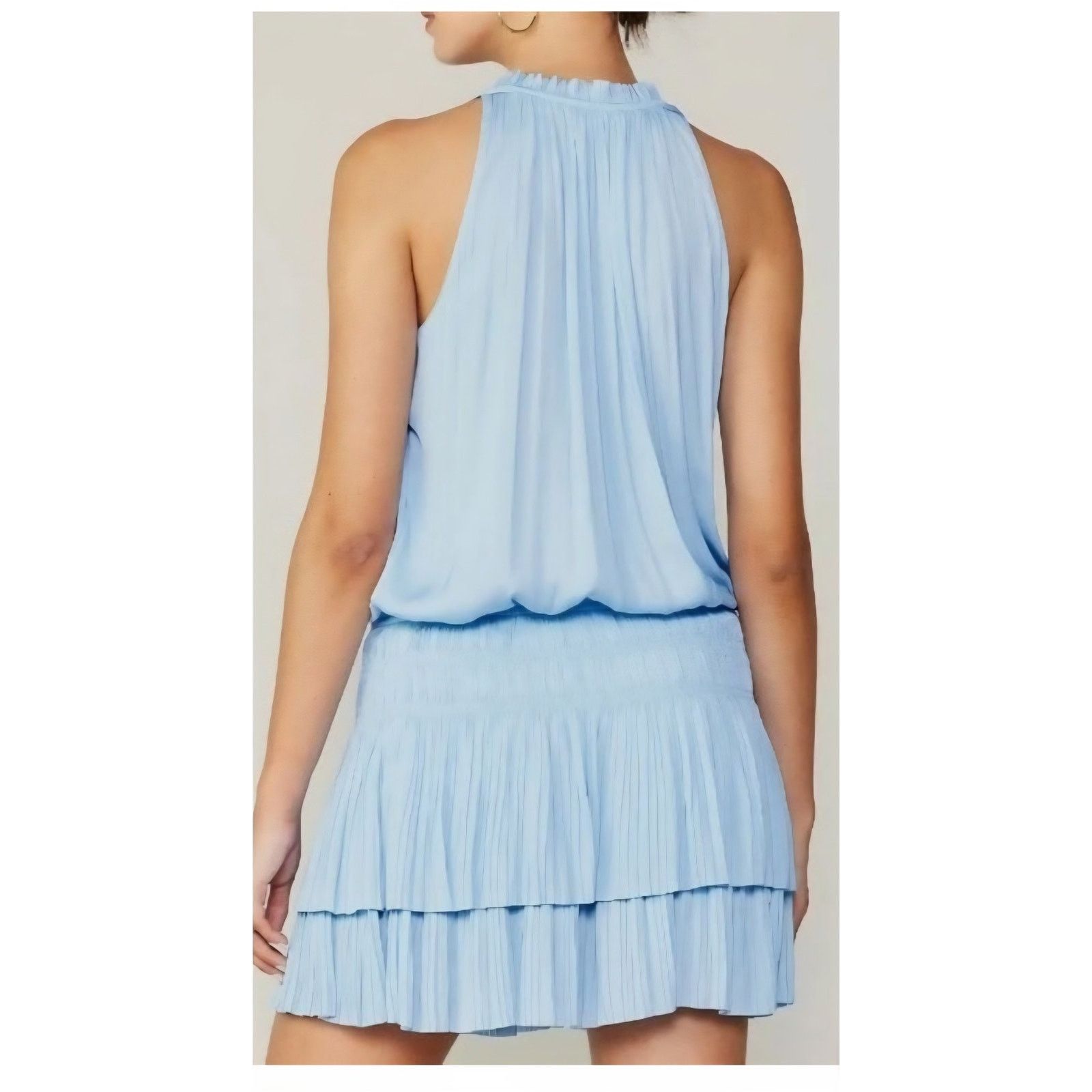 Current Air Anthropologie Current Air Cara Pleated Mini Dress Size L NWT Size L / US 10 / IT 46 - 2 Thumbnail