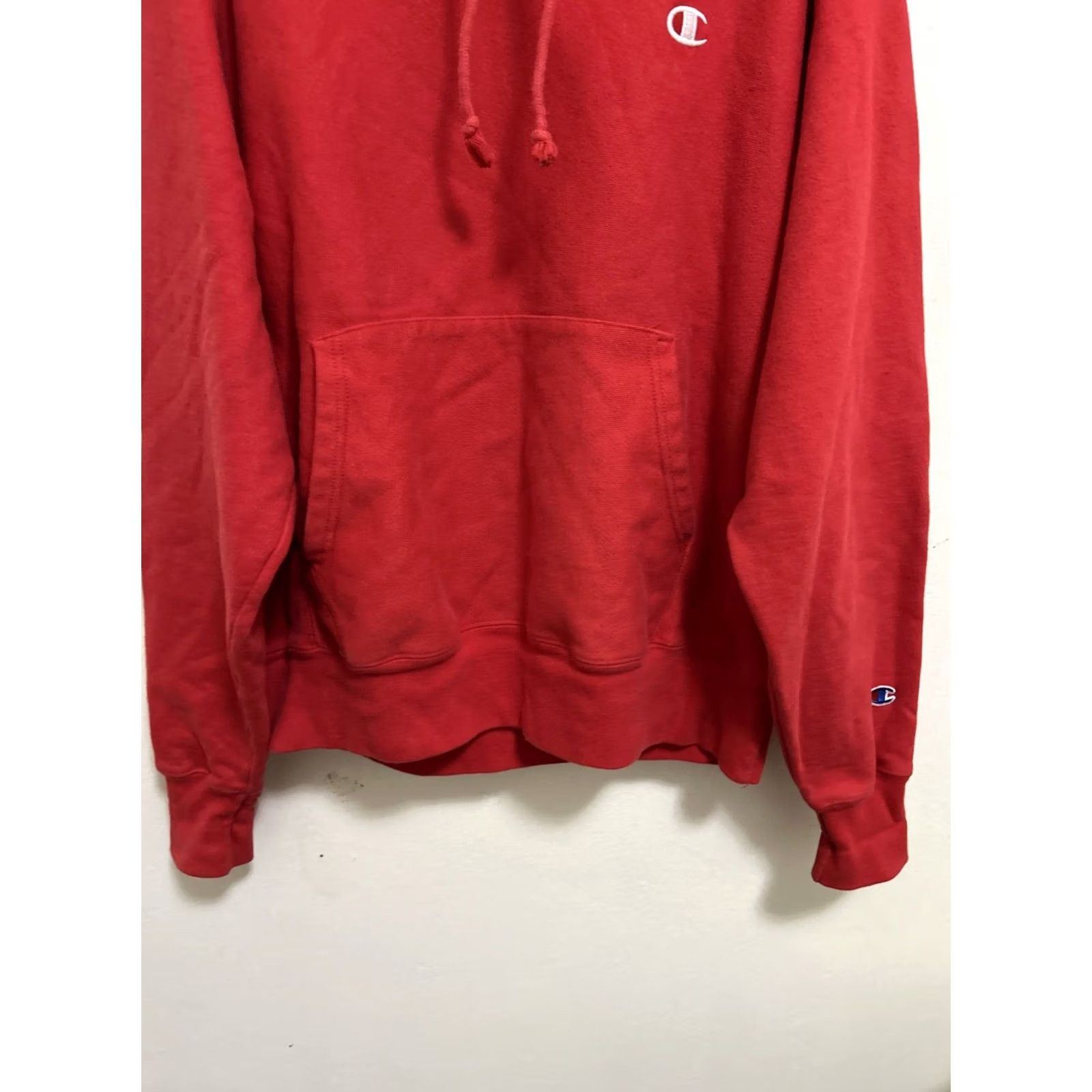 Champion VINTAGE Champion Reverse Weave Hoodie Mens M Red Long Sleeve Hooded Sweatshirt Size US M / EU 48-50 / 2 - 3 Thumbnail