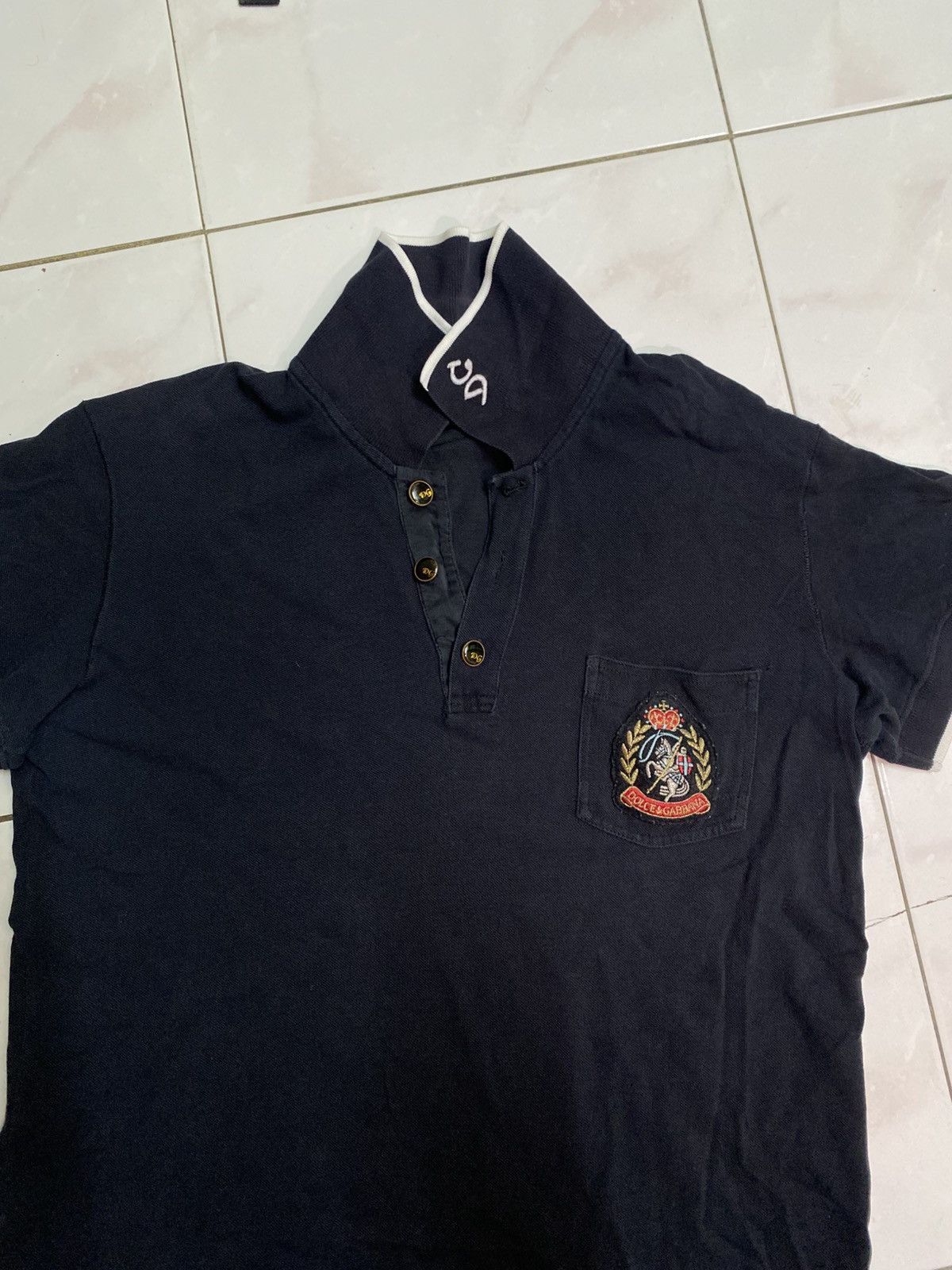 Dolce & Gabbana Vintage FADED Dolce & Gabbana Polo Shirt 🔥 Size US M / EU 48-50 / 2 - 22 Thumbnail