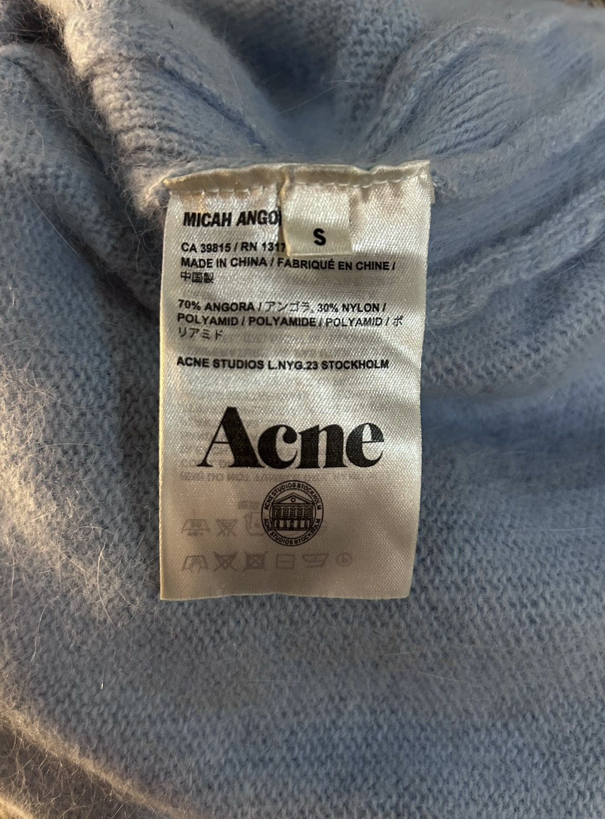 Acne Studios Acne Studios Micah Angora PSS13 sweater baby blue vintage Size US S / EU 44-46 / 1 - 4 Thumbnail