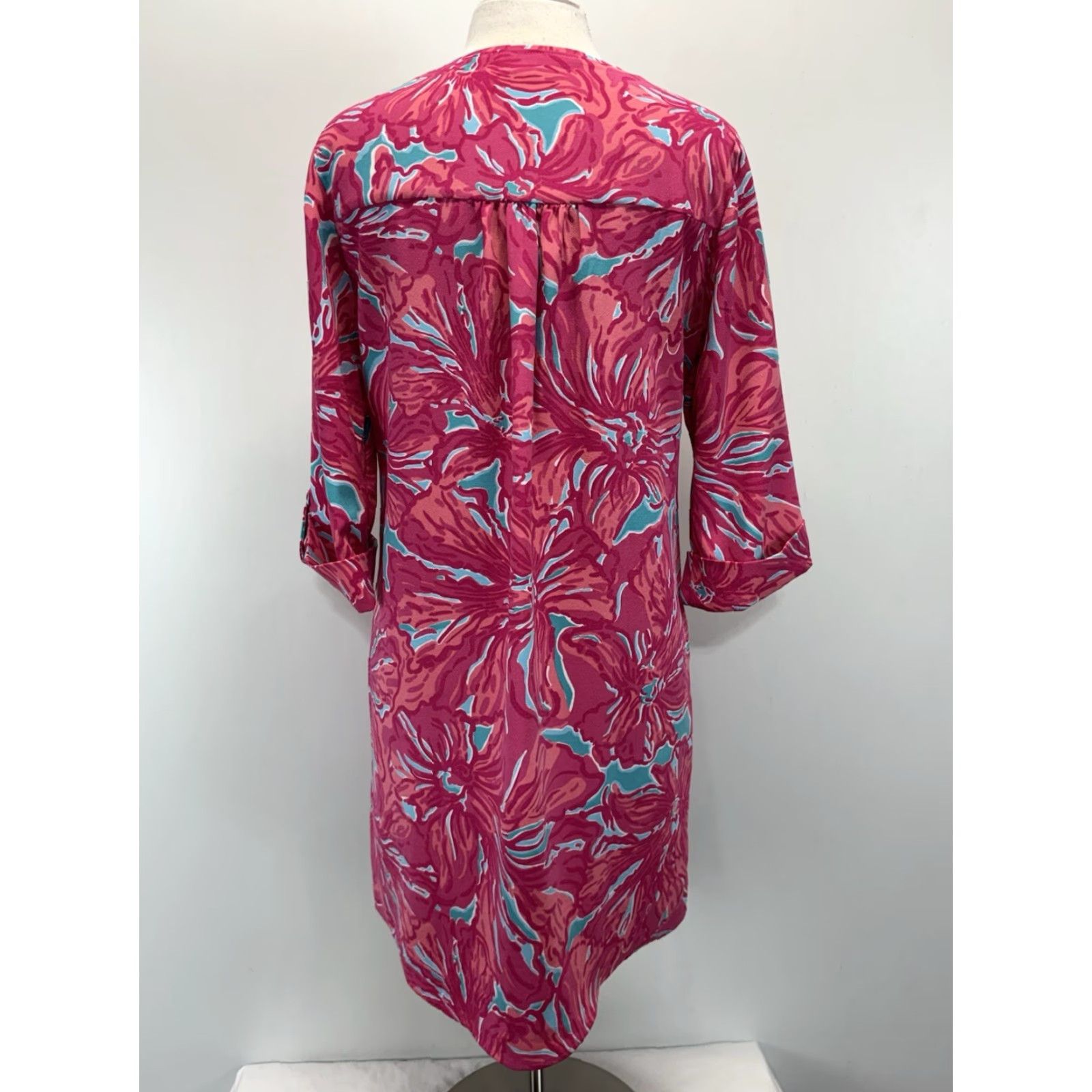 Lilly Pulitzer Lilly Pulitzer Pink Arielle Dress Size Medium Sea Blue Flirty Sea Print Tunic Size M / US 6-8 / IT 42-44 - 3 Thumbnail