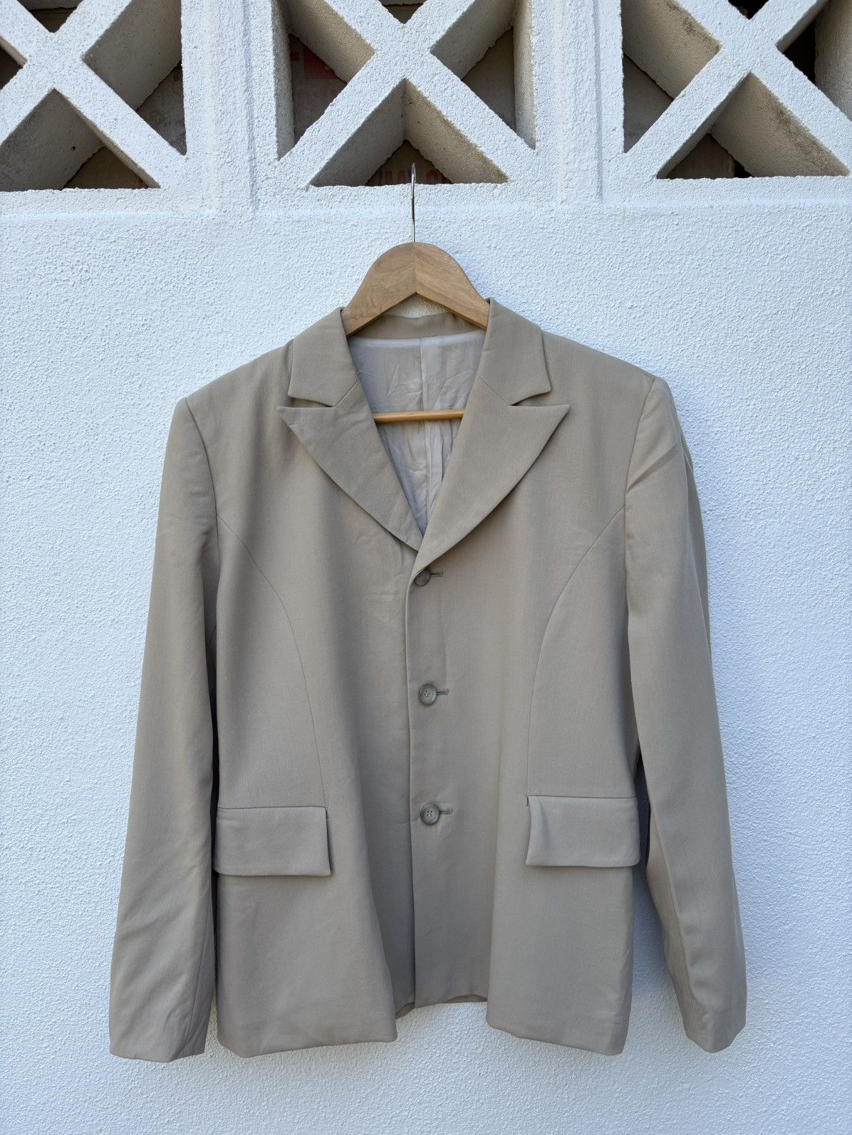 i wish Y’s bis/vintage coat Yohji Yamamoto I Wish Y's bis Beige Blazer Coat