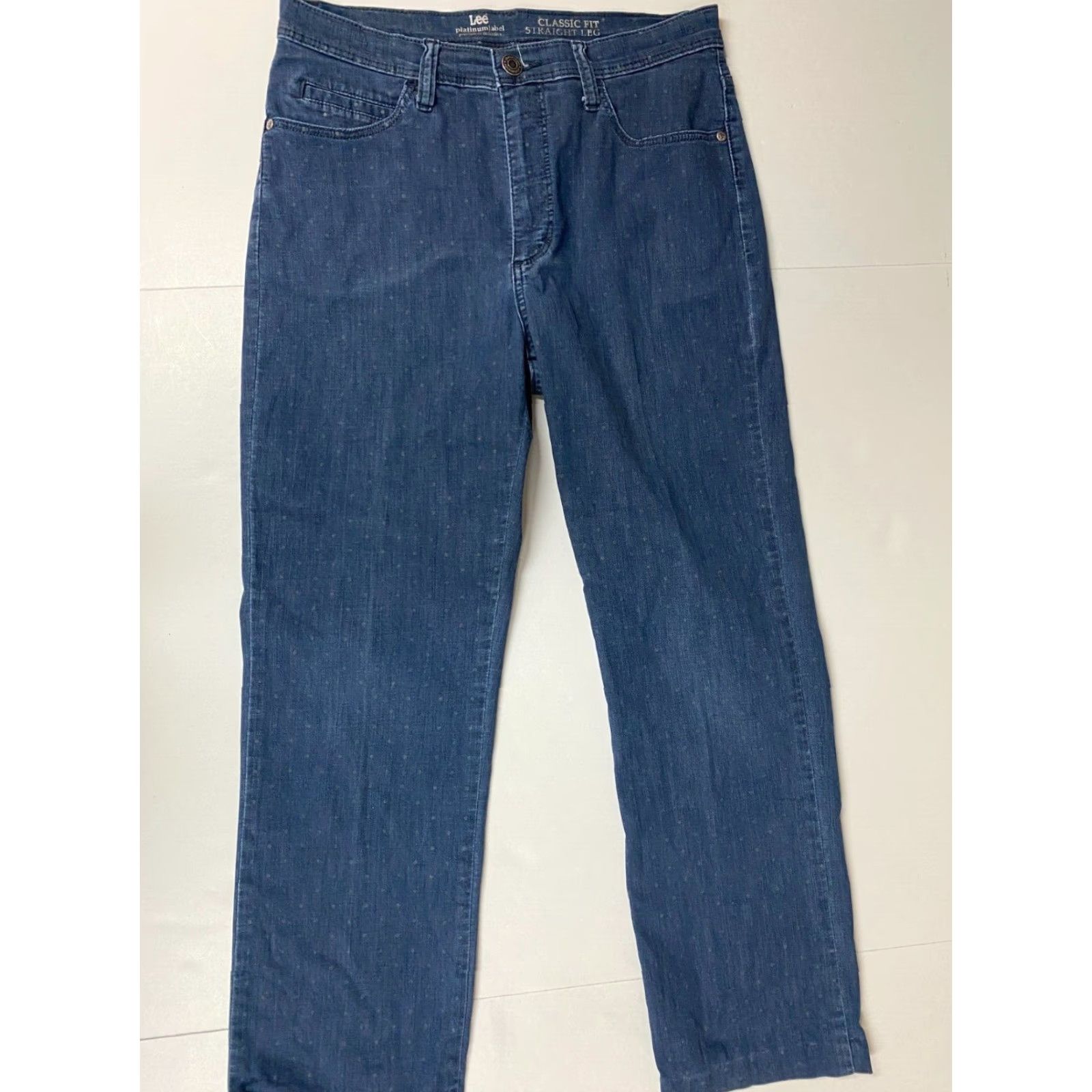Lee Lee Womens Jeans 30x26 Blue Platinum Label Straight Classic Fit Denim Cotton Jeans Zip Pockets Regular Inseam 26in 30in Lee Classic Fit Women's Boyd? Size 30" / US 8 / IT 44 - 5 Thumbnail