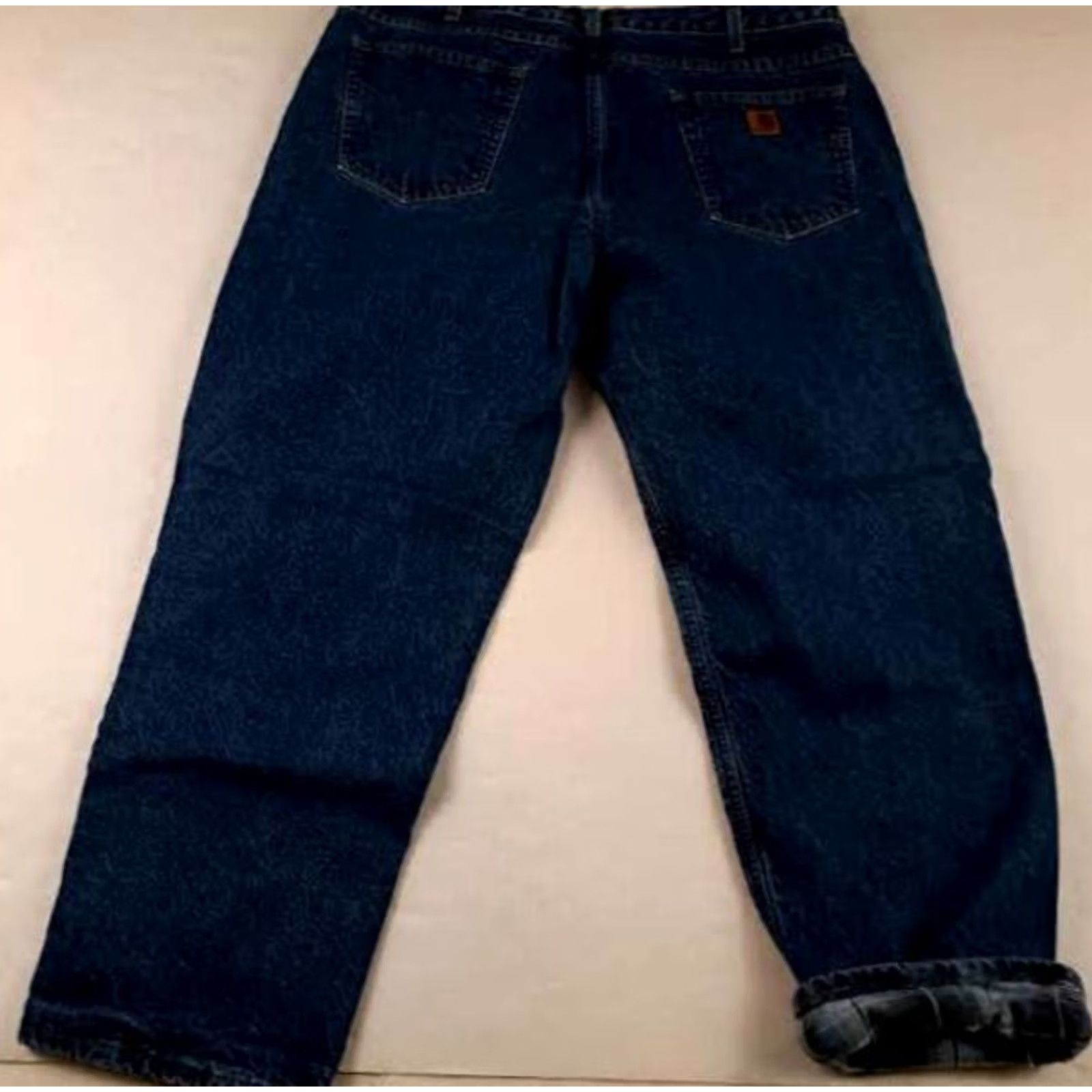 Carhartt VINTAGE Carhartt Jeans Blue Plaid Insulated EUC Size 42-30 Men Regular Denim 30in inseam Bootcut Jeans Carhartt Work Outdoors Size US 30 / EU 46 - 4 Thumbnail