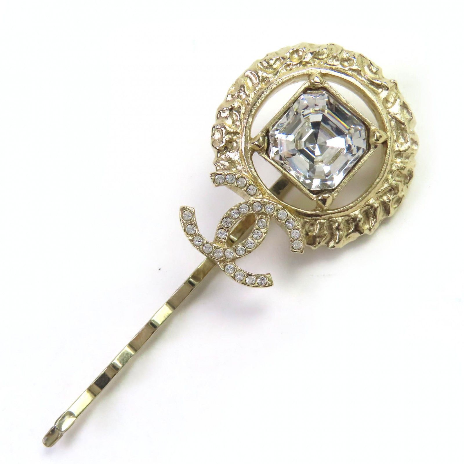 Chanel Chanel Chanel COCO Mark Rhinestone Hairpin Metal Other DUTY FREE for USA Size ONE SIZE - 1 Thumbnail
