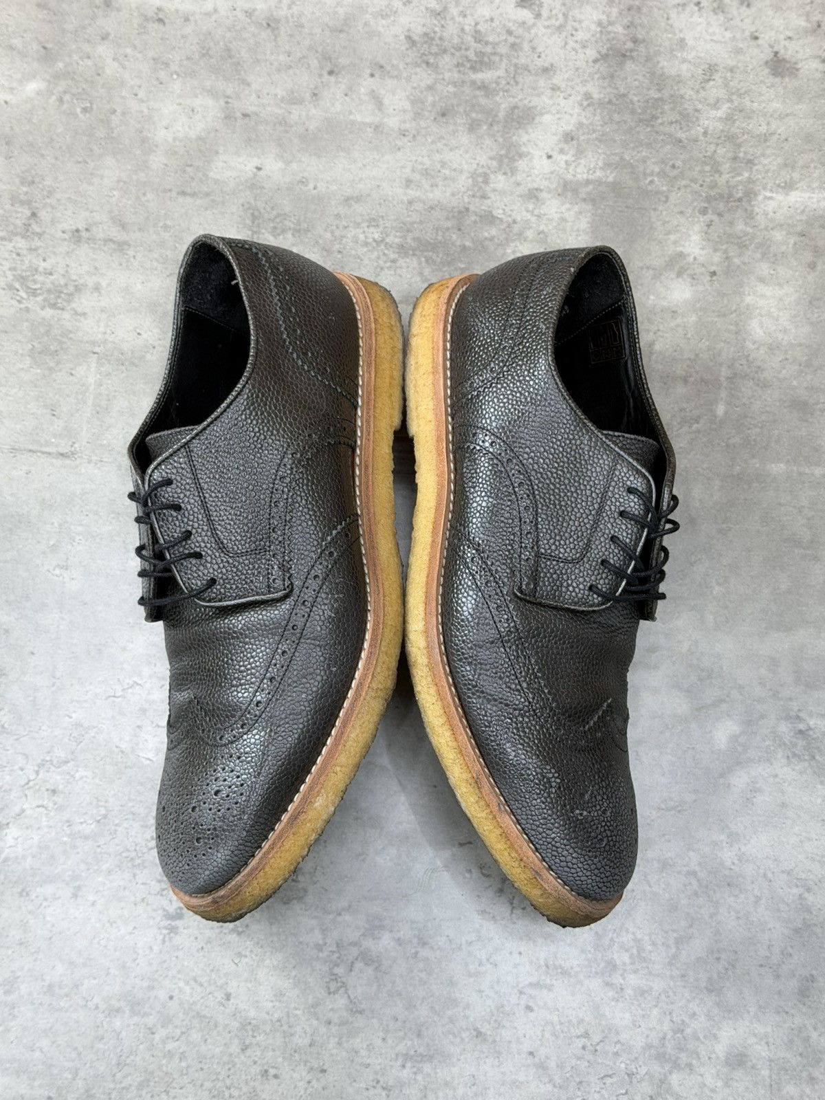 Other Rolando Sturlini Pebbled Leather Crepe Sole Derby Shoes 42 Size US 8 / EU 41 - 8 Thumbnail