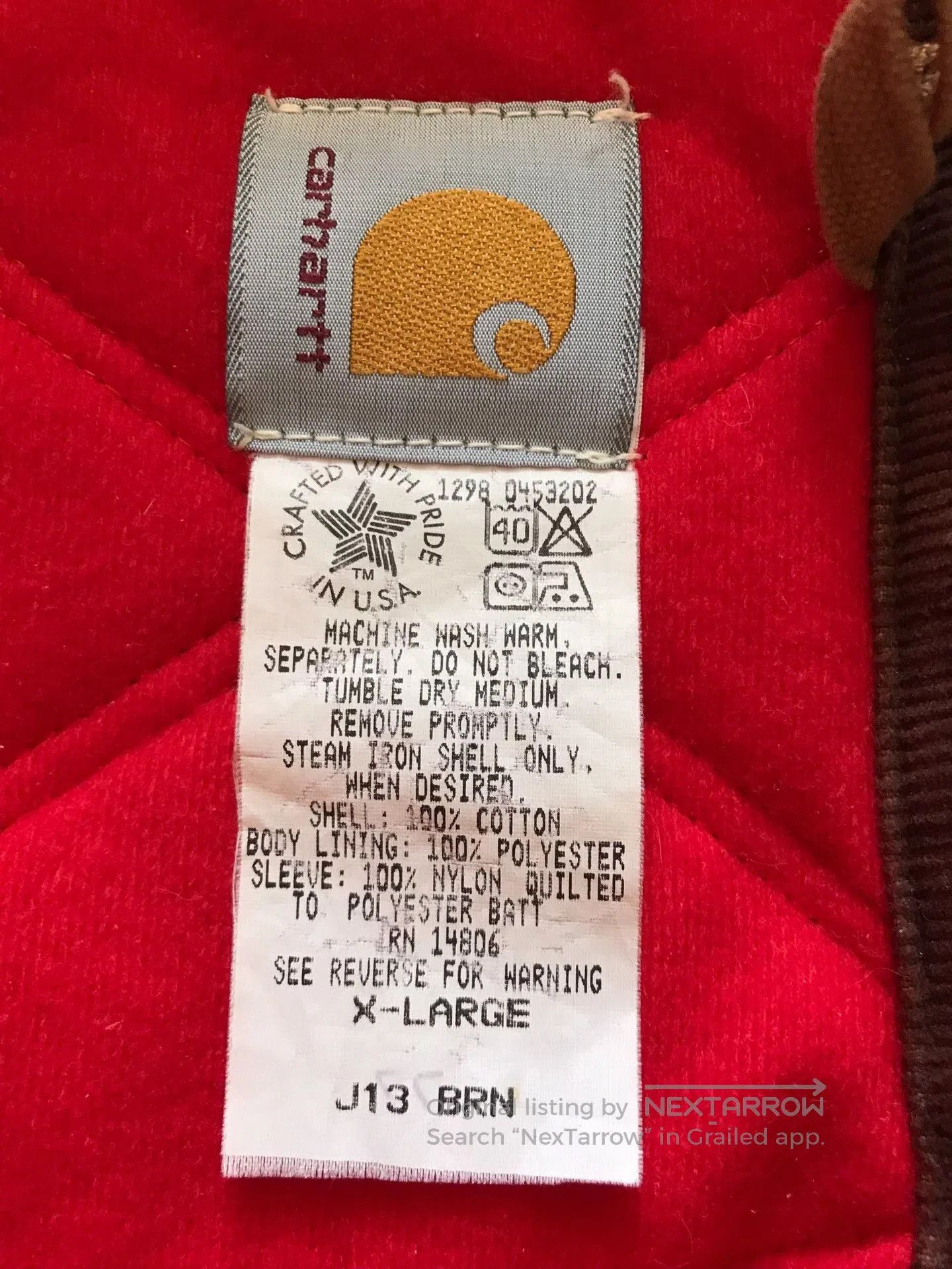 Carhartt Carhartt J13 BRN XL Canvas Jacket. Size US XL / EU 56 / 4 - 9 Thumbnail