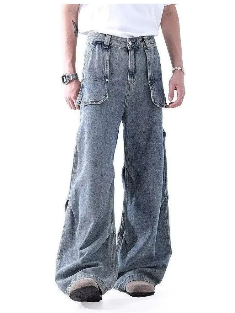 Japanese Brand Hip hop pocket loose wide leg jeans Size US 32 / EU 48 - 4 Thumbnail