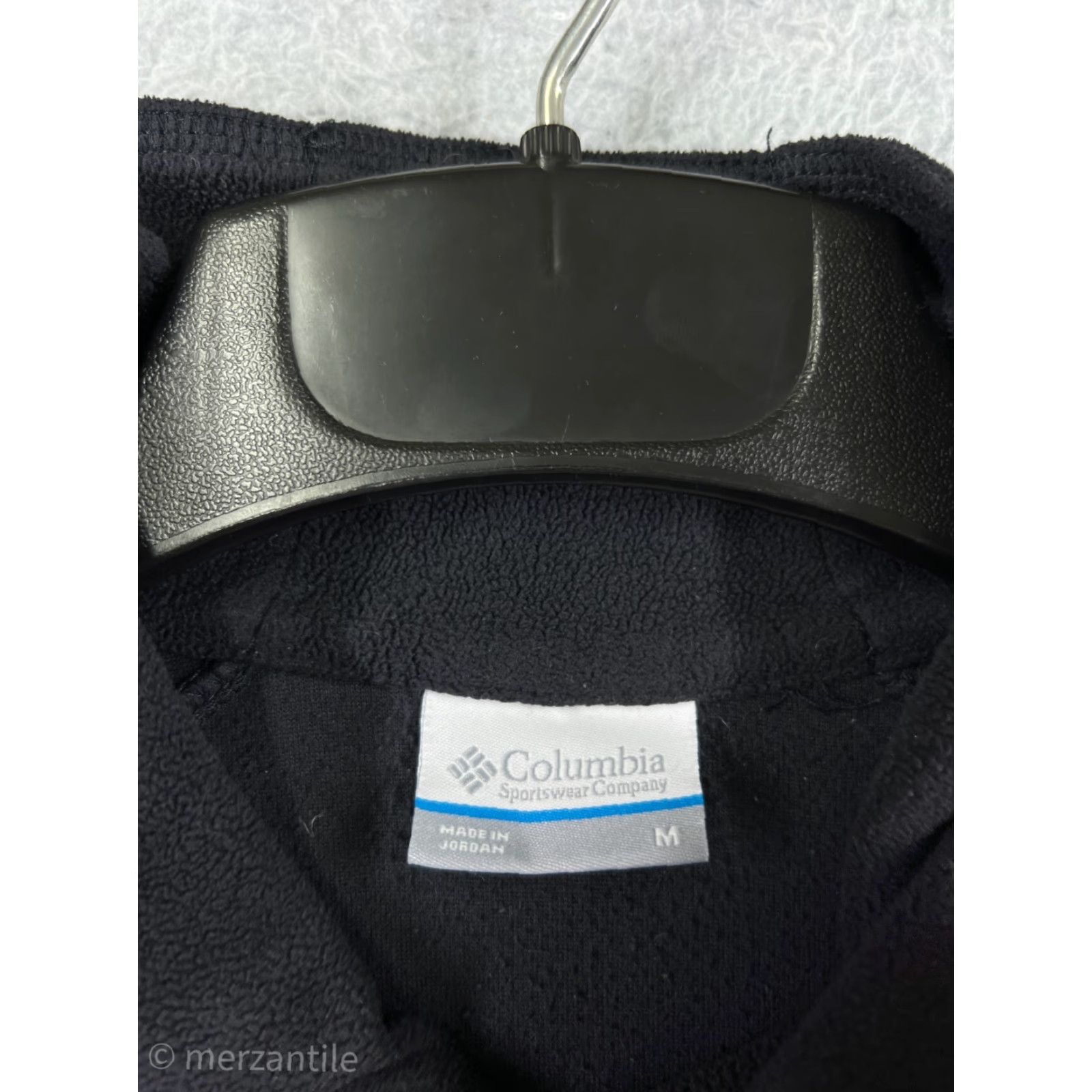 Vintage Columbia Women's Fleece 1/4 Zip Pullover Sweatshirt Black Medium Mock Neck Polyester Size M / US 6-8 / IT 42-44 - 3 Thumbnail