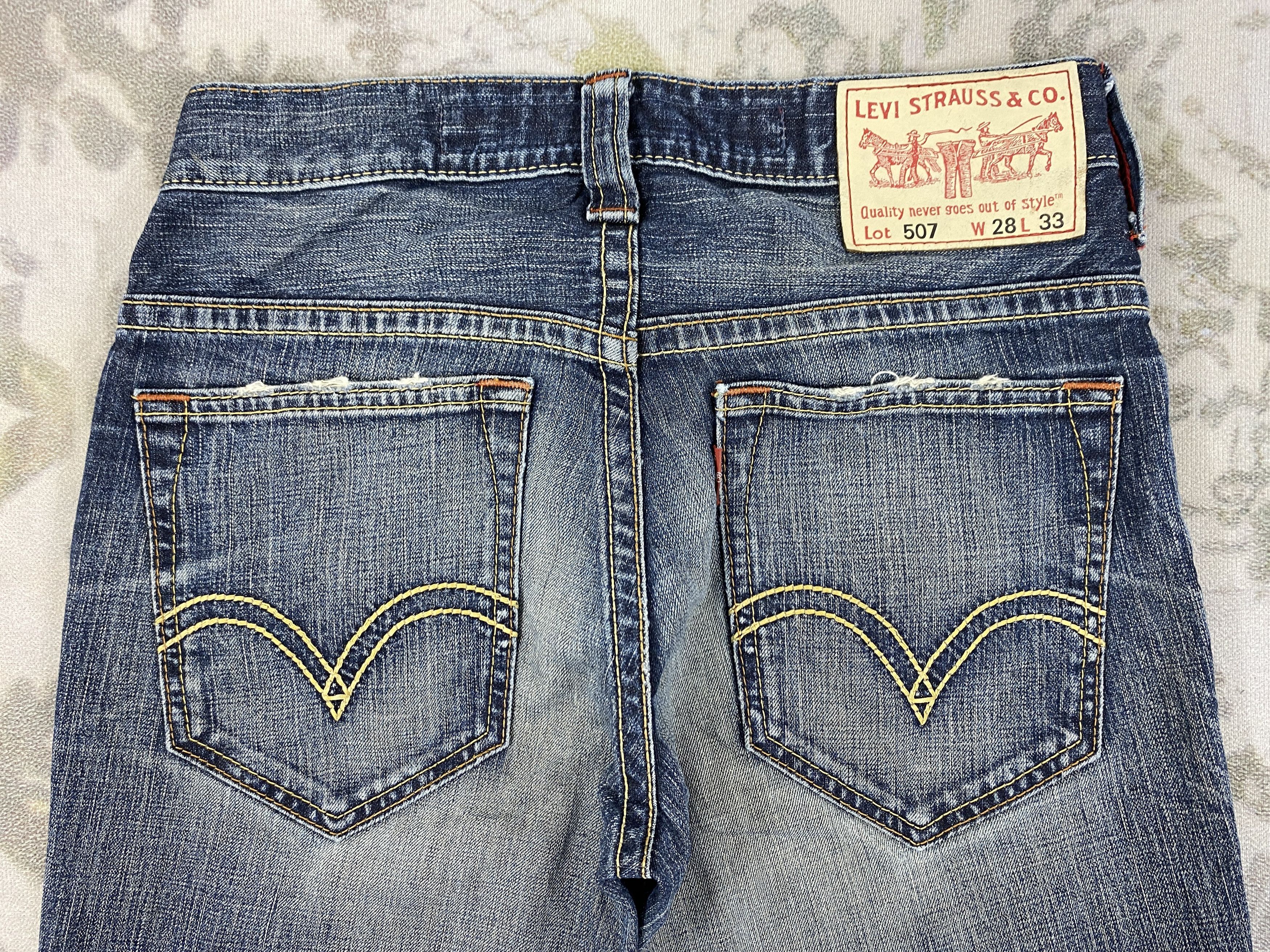 Levi's Distressed Blue Vintage Levi's 507 Flare 29x32 Denim- JN3669 Size US 29 - 4 Thumbnail