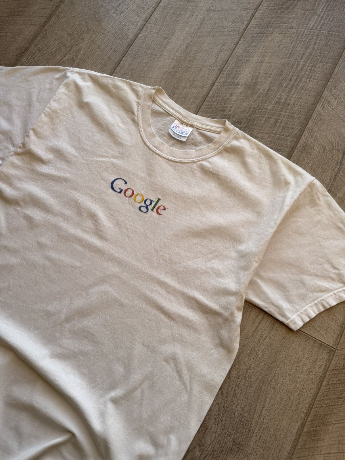 Microsoft Vintage 2000s Google I'm Feeling Lucky Hanes T-shirt Size US L / EU 52-54 / 3 - 2 Thumbnail