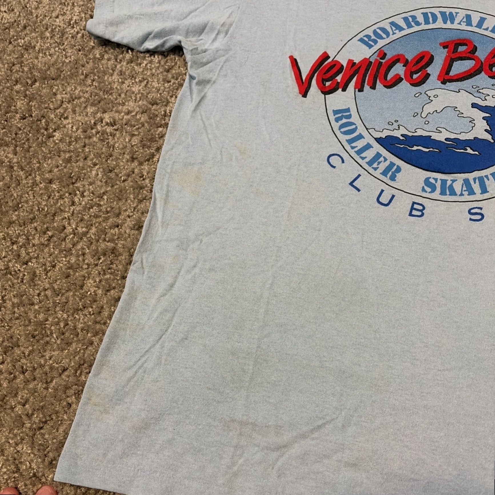 Vintage VINTAGE Venice Beach Boardwalk California Tourist T-Shirt Blue Large 80s Unbranded Unisex Adults L Mens Size US L / EU 52-54 / 3 - 5 Thumbnail