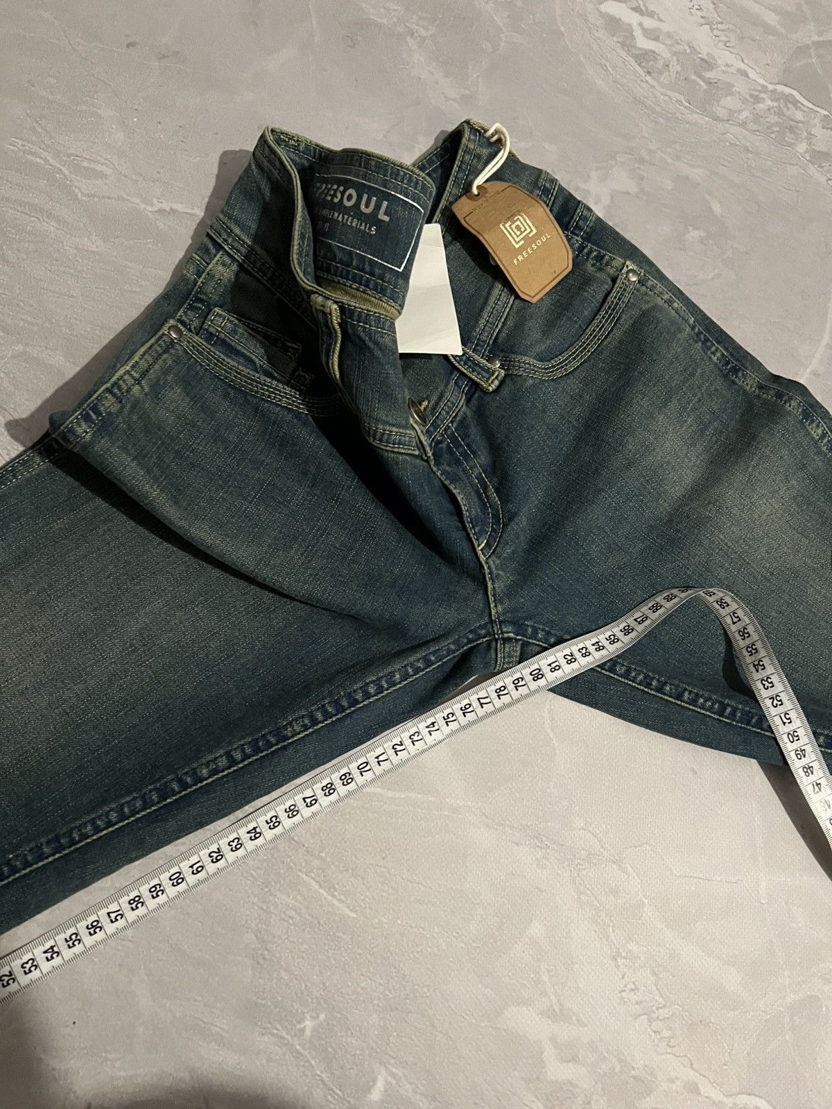 Vintage Washed Green Slim Number Nine Style / Archive Glam Avan 90s Size US 30 / EU 46 - 8 Thumbnail