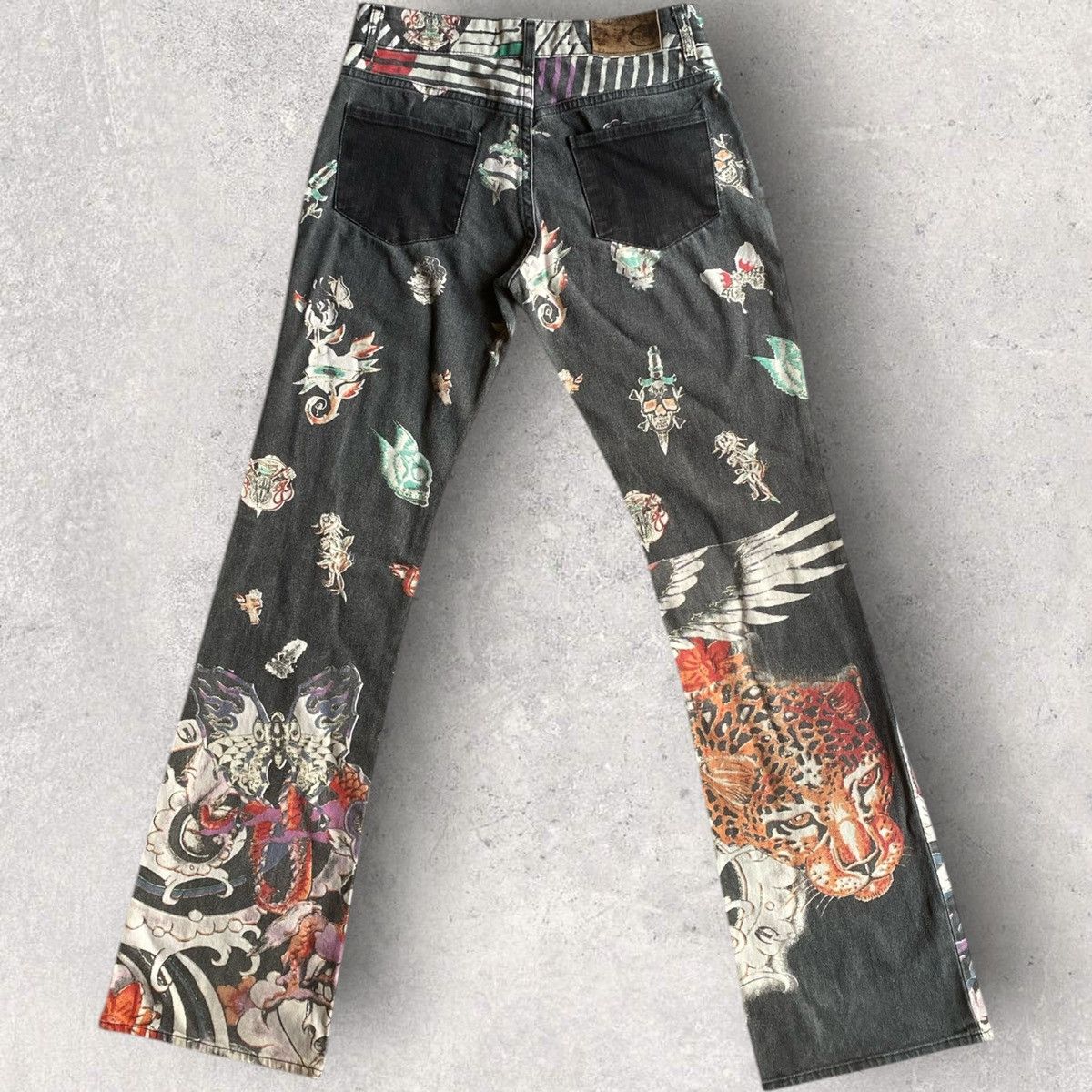 Roberto Cavalli SS02 Cavalli Tattoo Bootcut Size 28" / US 6 / IT 42 - 5 Thumbnail