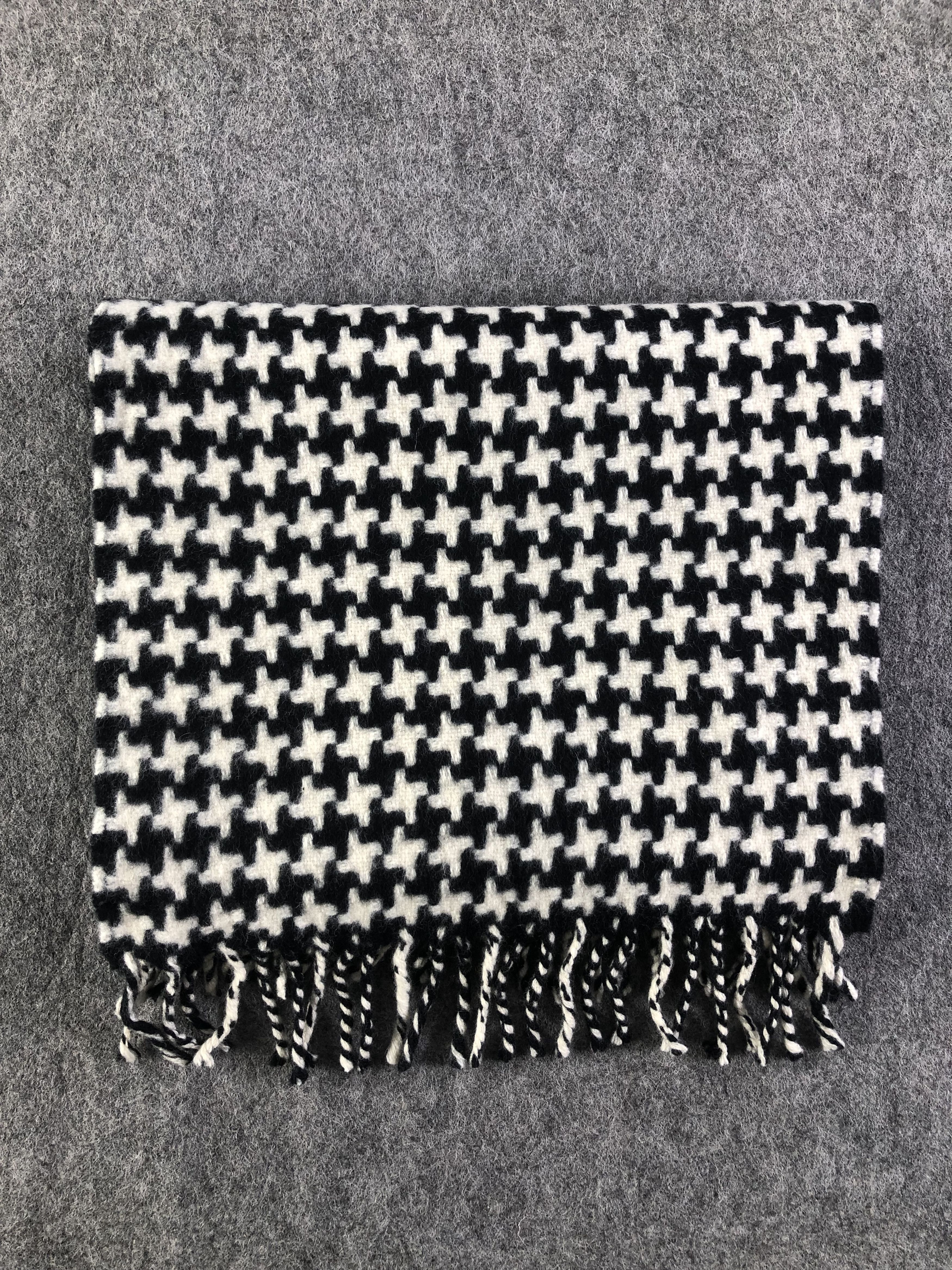Vintage Glen Prince Merino Houndstooth Scarf / Muffler / Neckwear Size ONE SIZE - 6 Thumbnail