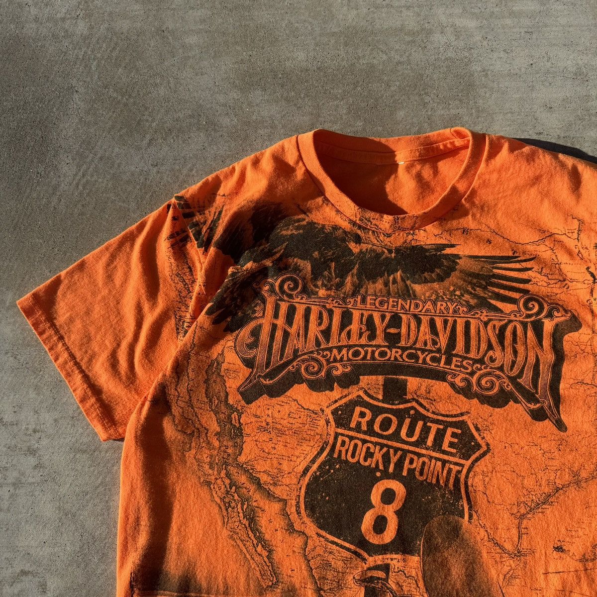 Affliction × JNCO × Tapout Vintage Y2K Grunge Crazy AOP Harley Orange Graphic Tee XL Size US XL / EU 56 / 4 - 2 Thumbnail