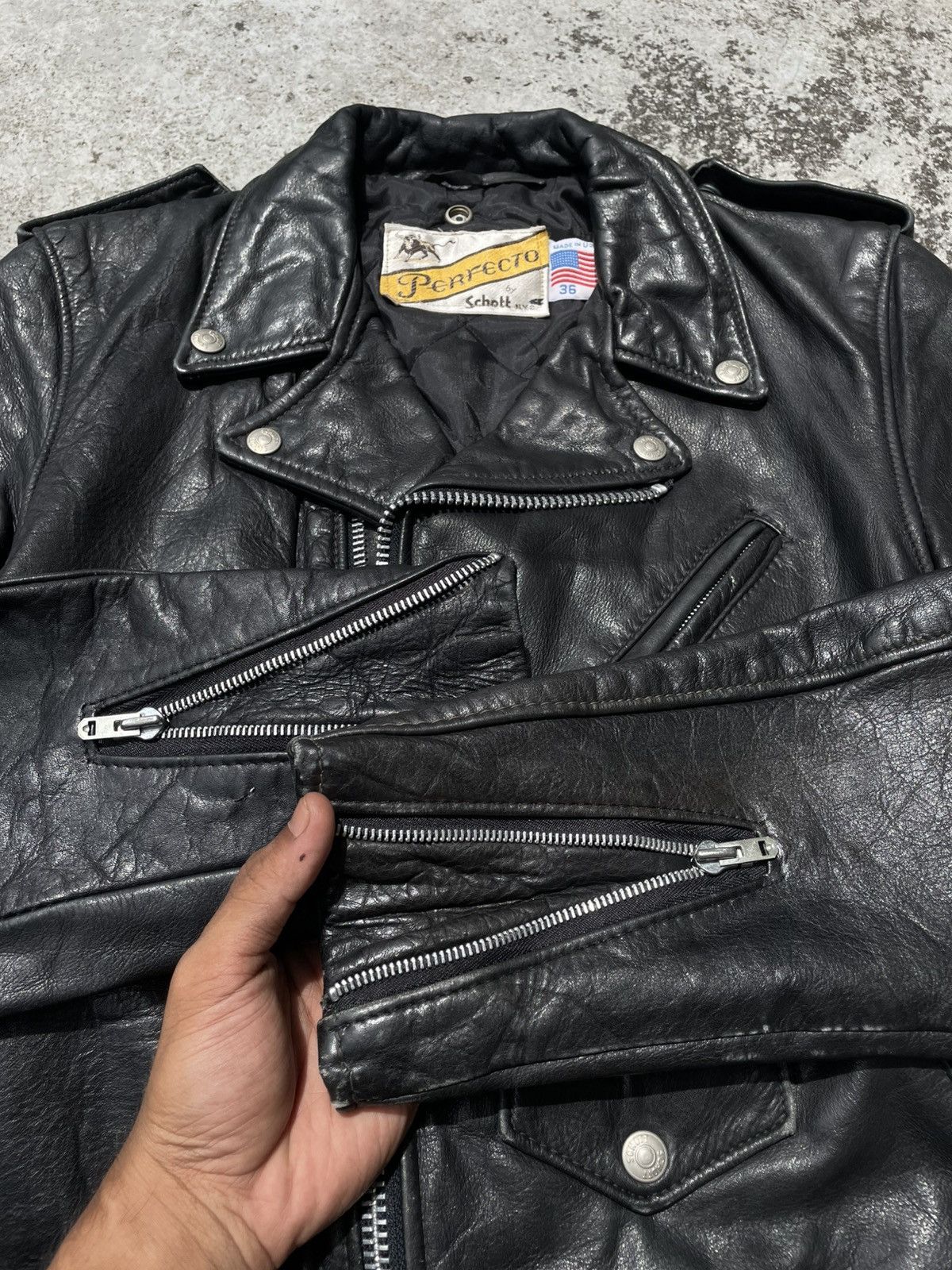 Schott Vintage Schott Perfecto 118 Leather Biker Jacket Size US S / EU 44-46 / 1 - 10 Thumbnail
