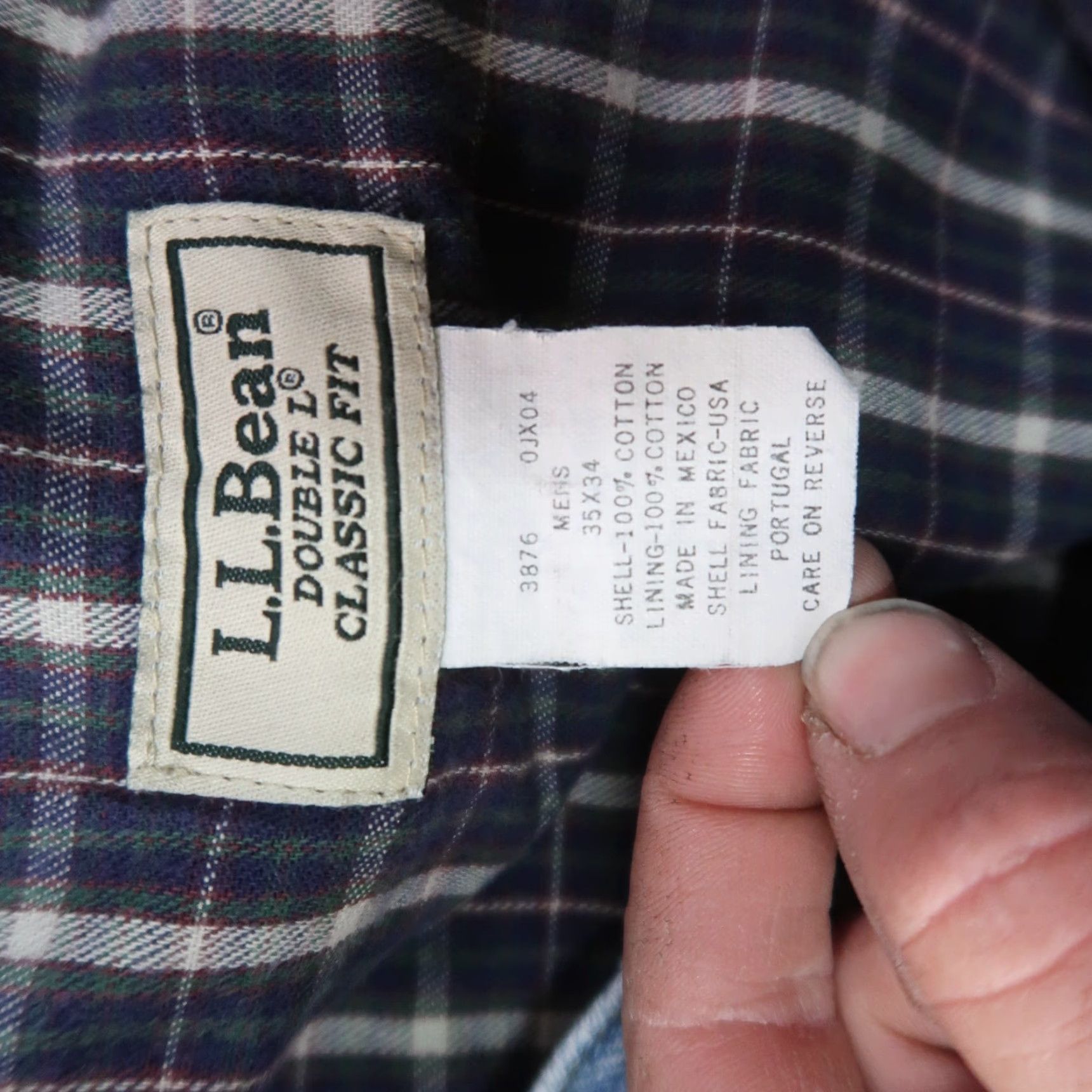 Vintage VINTAGE LL Bean Flannel Lined Jeans Men 35x34 Distressed Denim Blue Size US 35 - 6 Thumbnail