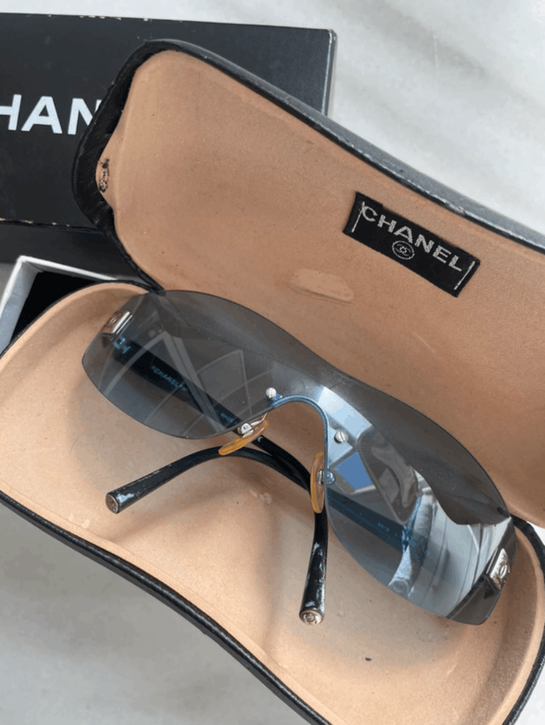 Chanel CHANEL Sunglasses 4019 Mask Rimless Rhinestone 4017 Vintage Size ONE SIZE - 1 Thumbnail