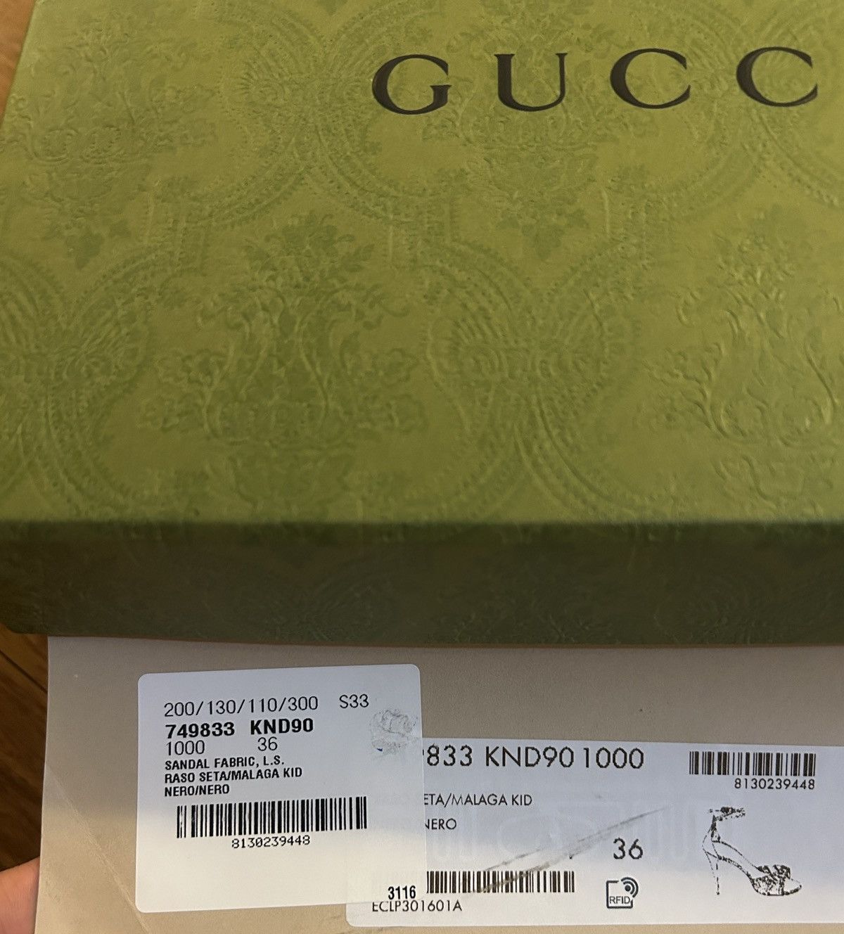 Gucci Gucci GG Crystal Satin Slide Raso Seta Malaga Kid Heel Size US 6 / IT 36 - 9 Thumbnail