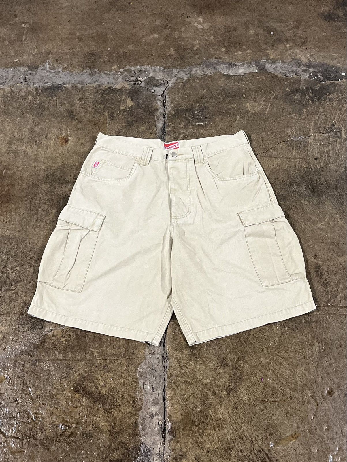 JNCO × Shorty's Skateboards × Vintage Vintage Shorty's Skateboards Baggy Cargo Shorts 90s Y2K Size US 34 / EU 50 - 1 Thumbnail