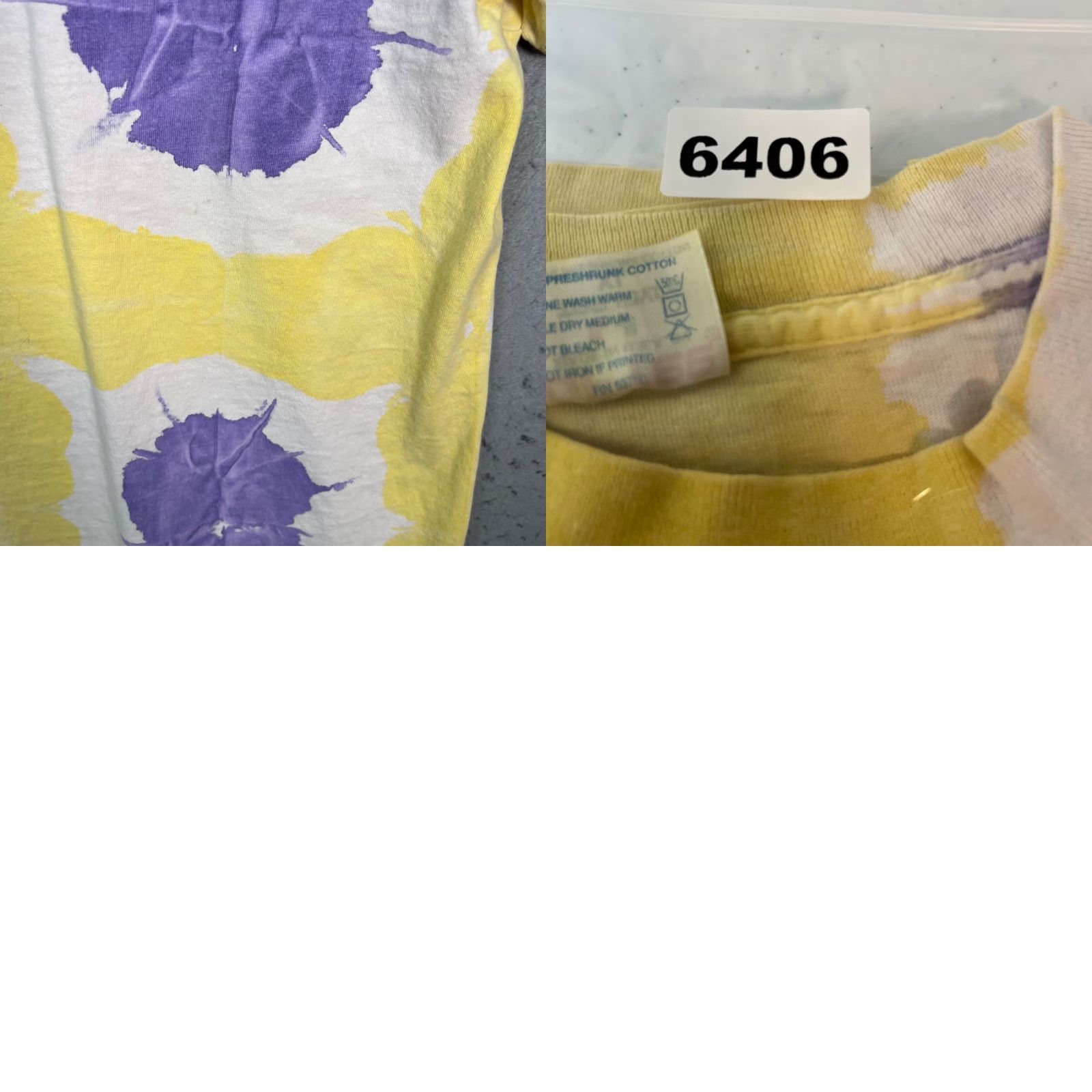 Vintage VINTAGE 90s Tie-Dye Yellow & Purple Graphic T-Shirt XL Sof Tee Mens Short Sleeve Crew Neck Cotton Made In USA 1990s Theme 90s Size US XL / EU 56 / 4 - 9 Thumbnail
