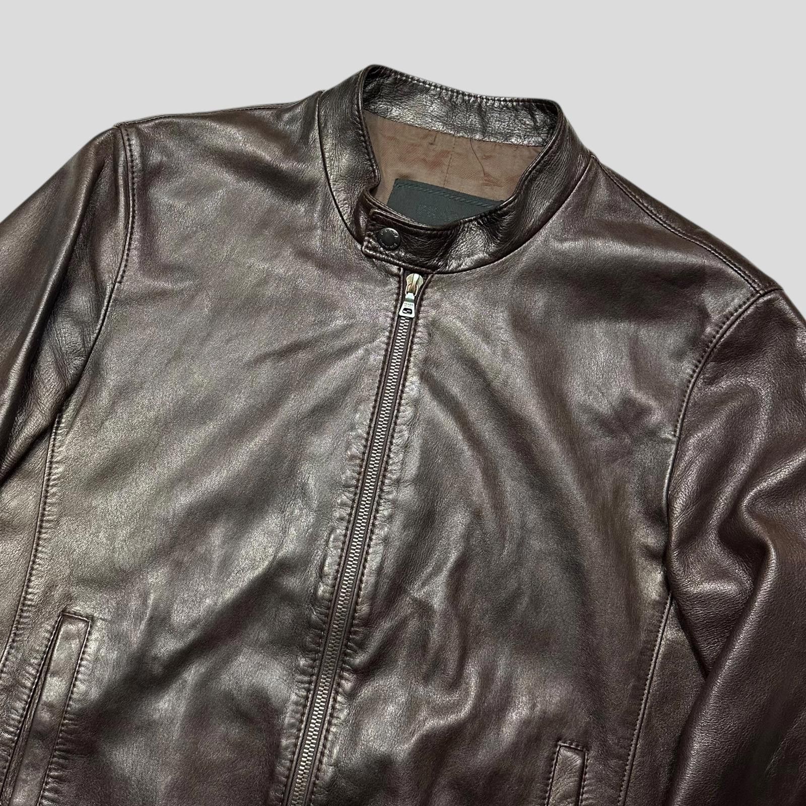 Prada Prada SS00 Iridescent Lined Ebony Leather Biker Jacket - M Size US M / EU 48-50 / 2 - 4 Thumbnail