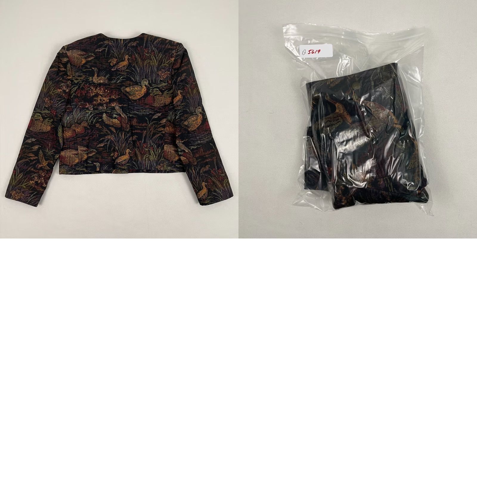 Lands' End VINTAGE Lands End Jacket Womens 8 Reg Cropped Duck Brocade Tapestry Blazer Preppy Jacket Size M / US 6-8 / IT 42-44 - 8 Thumbnail