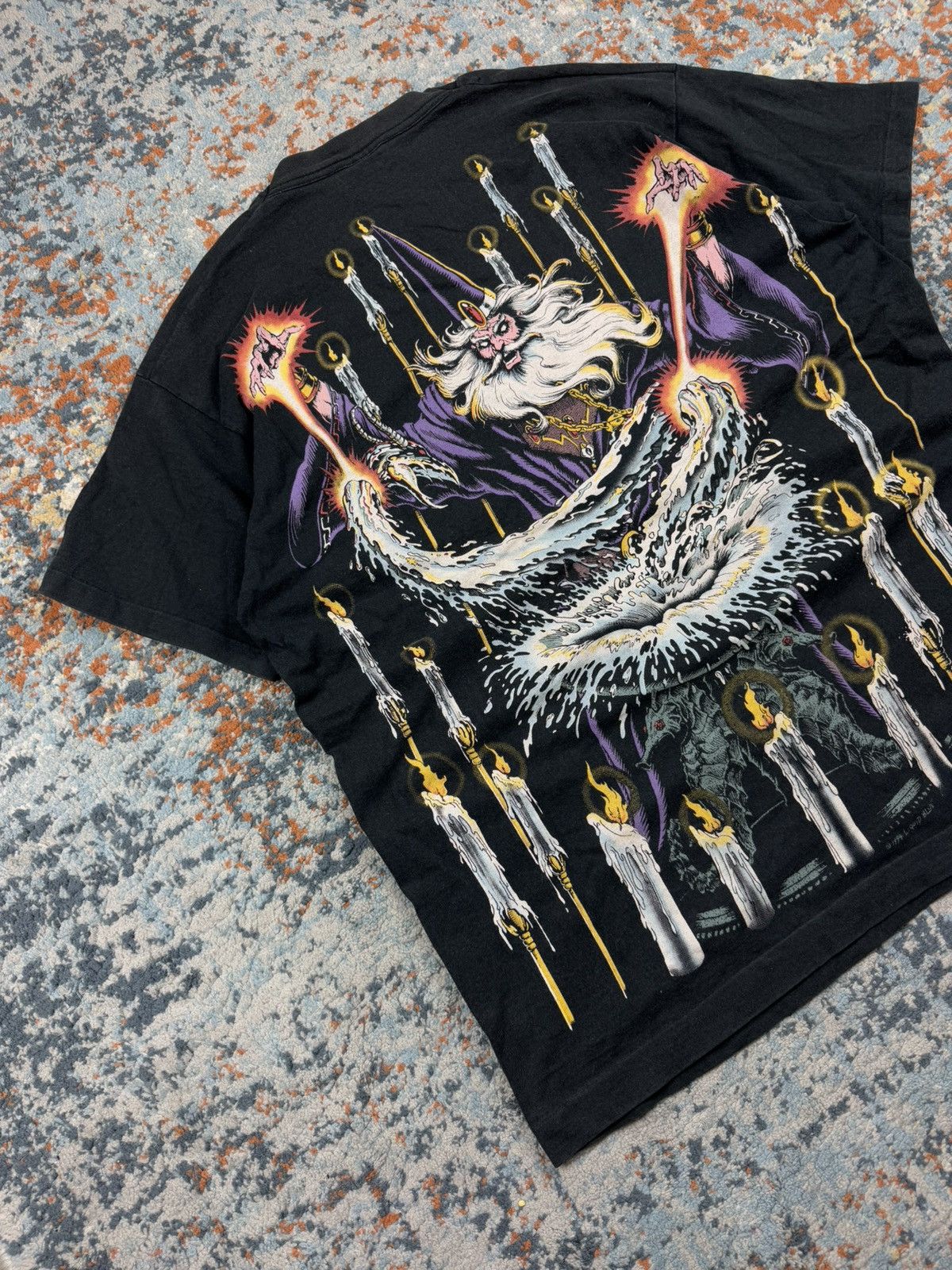Liquid Blue × Vintage Grail! Vintage 1994 Liquid Blue wizard all over print tee Size US XL / EU 56 / 4 - 4 Thumbnail