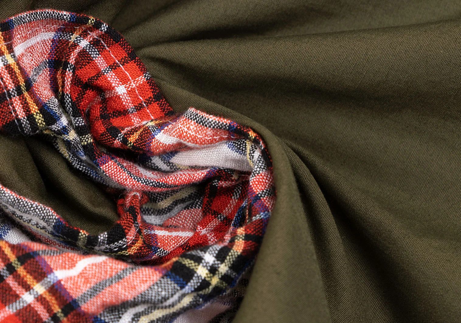 Yohji Yamamoto Tartan Check Pigment Print Set-Up in Khaki and Others Size US 36 / EU 52 - 19 Thumbnail