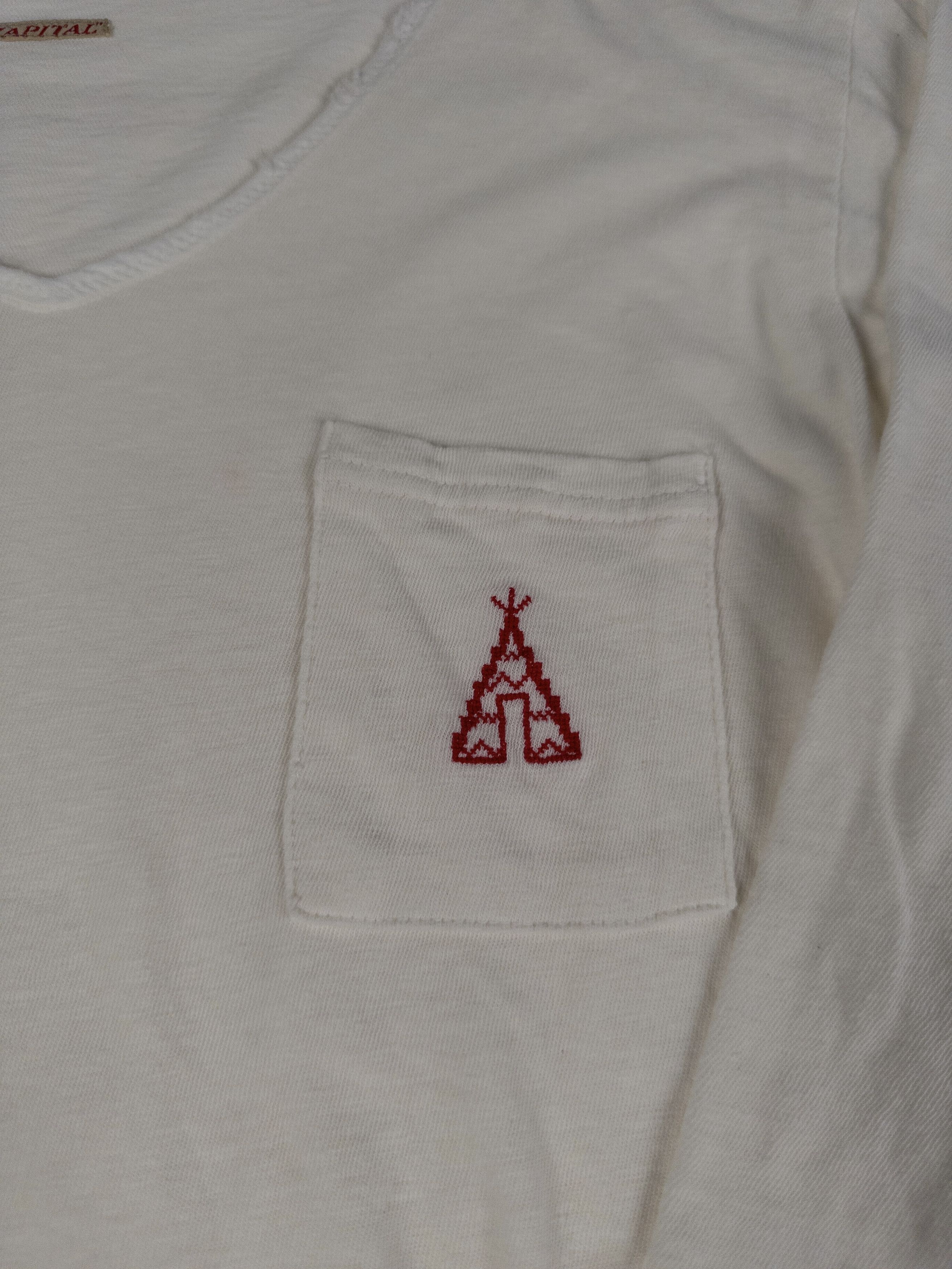 Kapital Rare Vintage Kapital White Embroidered Long Sleeve Tee Size US M / EU 48-50 / 2 - 7 Thumbnail