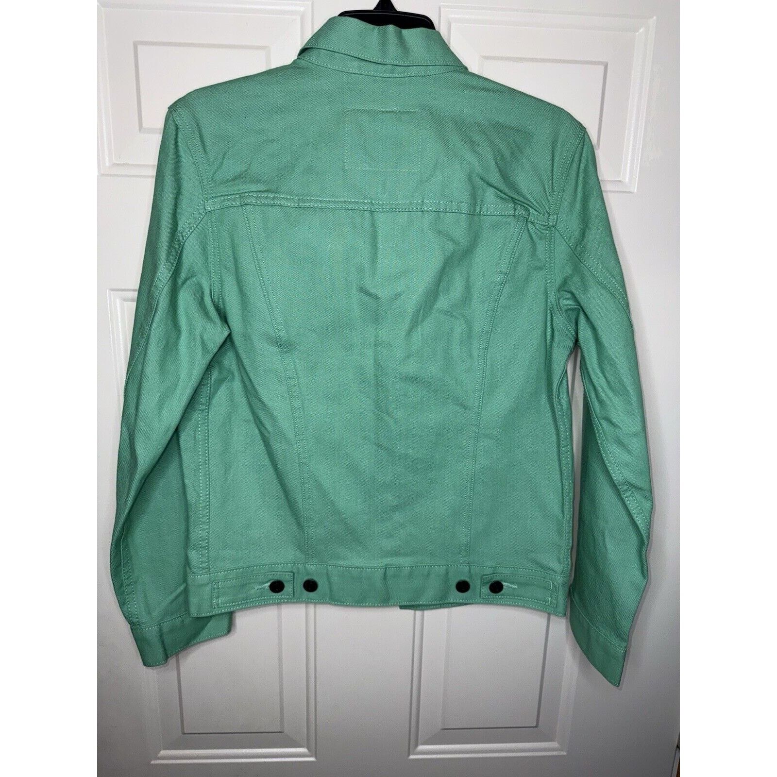 Levi's Levi’s Premium Original Trucker Jacket Green Womens XS Denim Size XS / US 0-2 / IT 36-38 - 13 Thumbnail