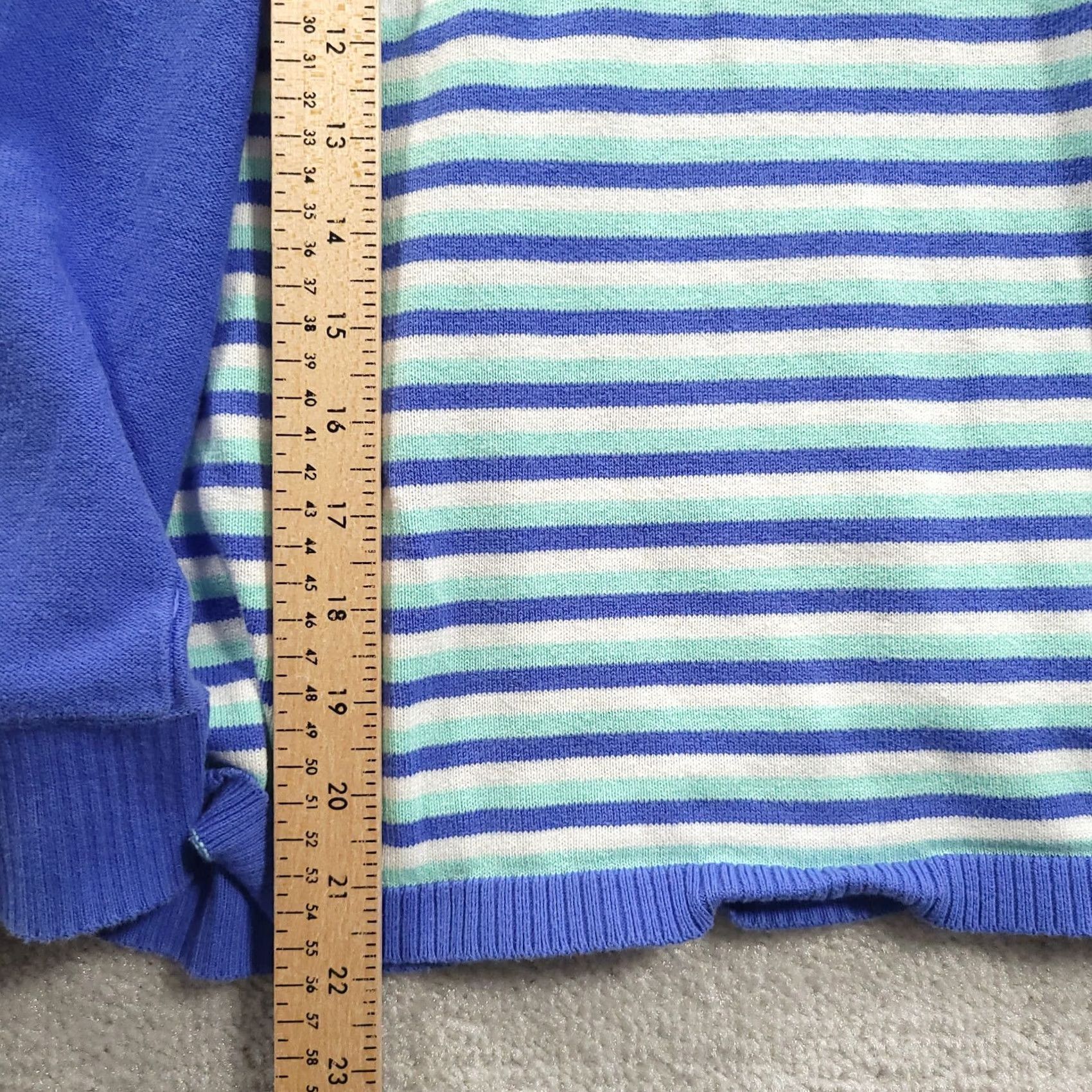 Vintage Christopher & Banks Womens 0X Blue Knit Sweater Mock Layer Zip Up Tank Jacket Variety Size XL / US 12-14 / IT 48-50 - 6 Thumbnail