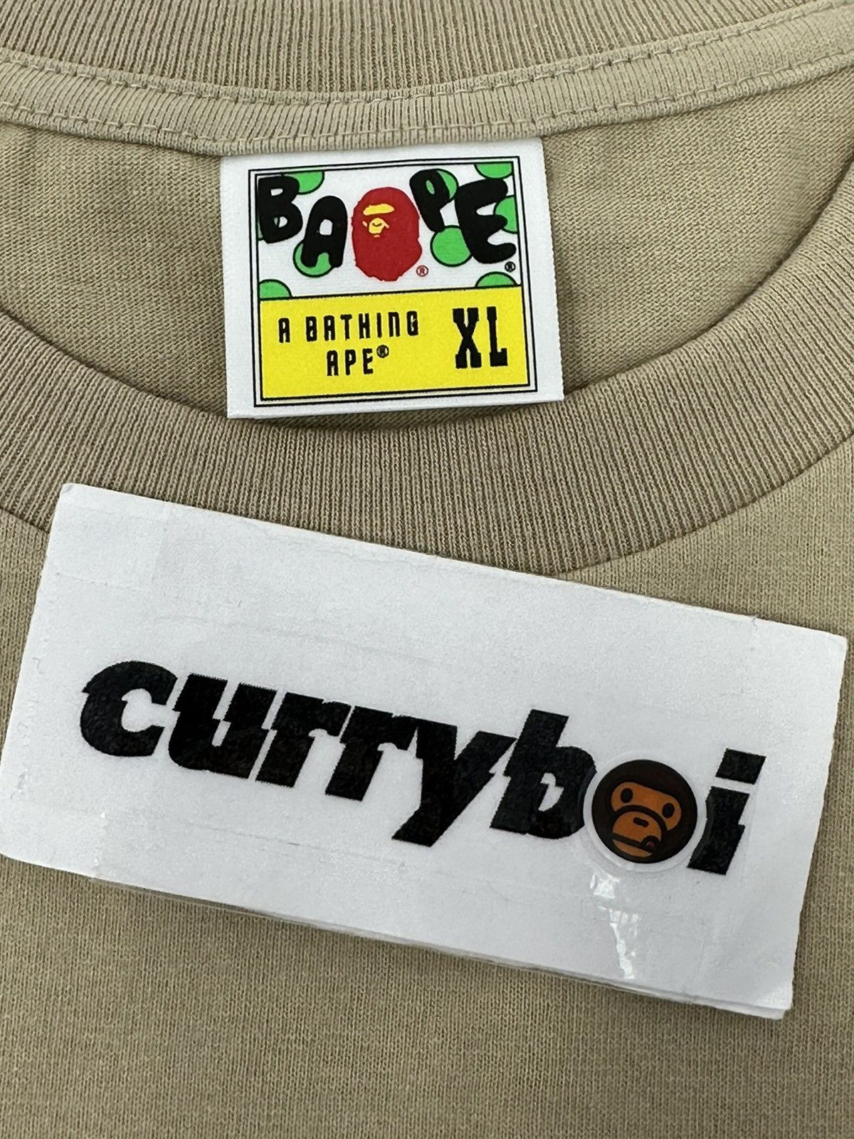 Bape BAPE College Tee Beige Size US L / EU 52-54 / 3 - 5 Thumbnail