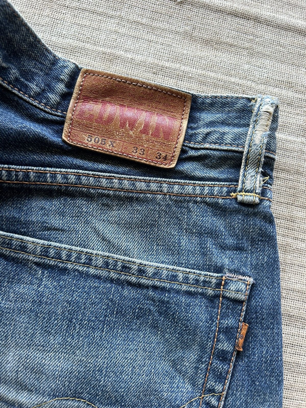 Edwin × Japanese Brand Vintage Edwin Selvedge Distressed Denim Size US 33 - 9 Thumbnail